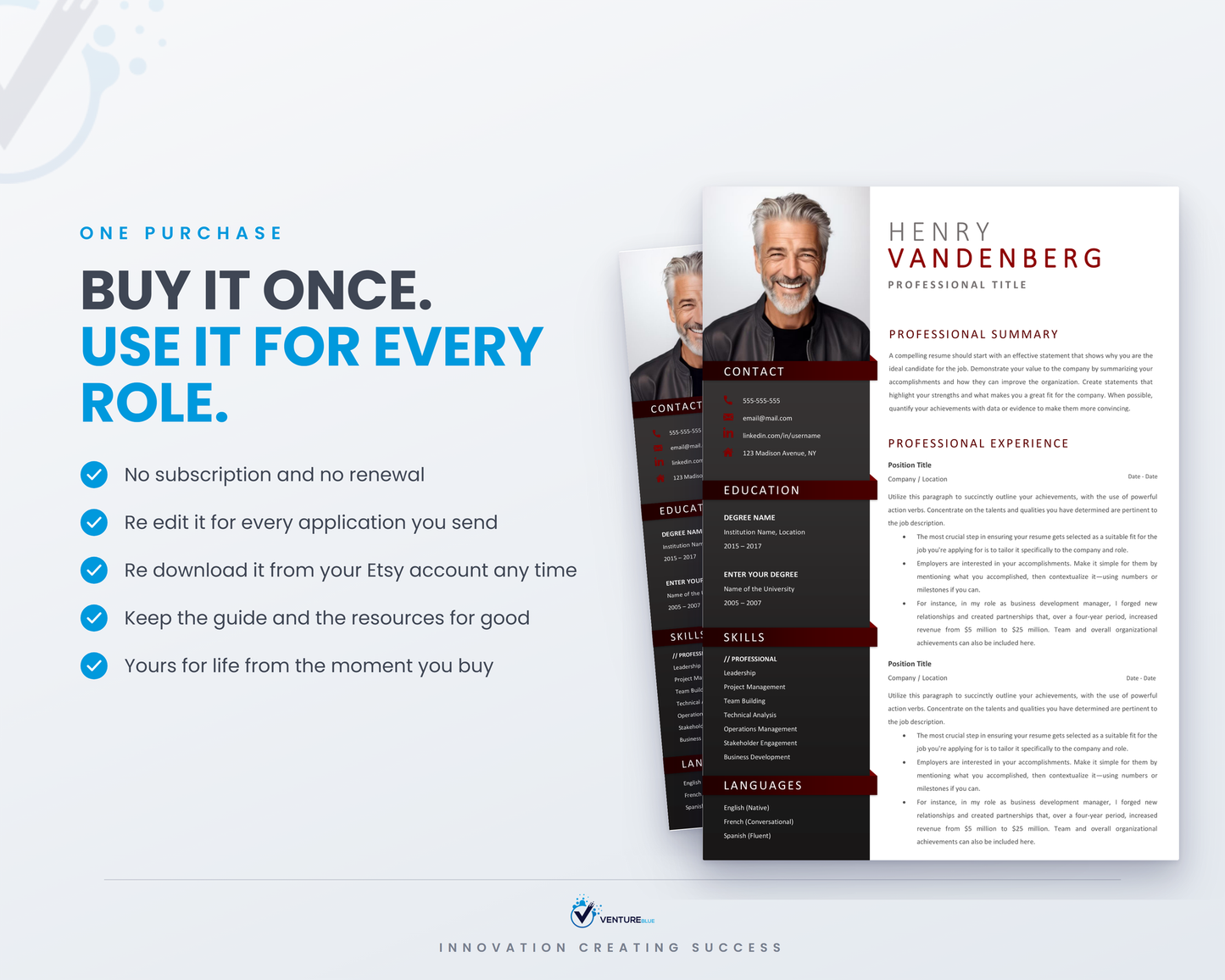 Henry Vandenberg CV template 18