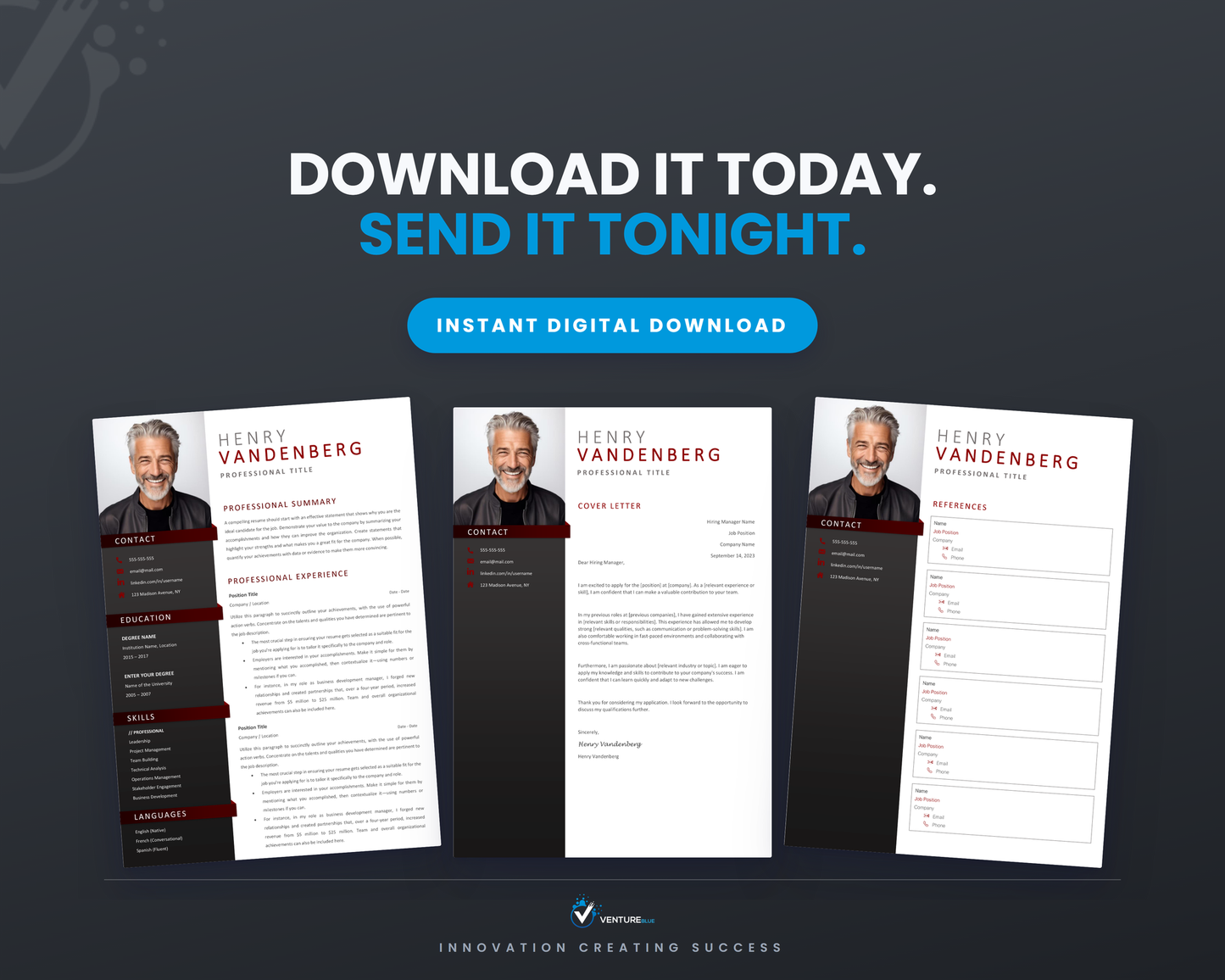 Henry Vandenberg CV template 20