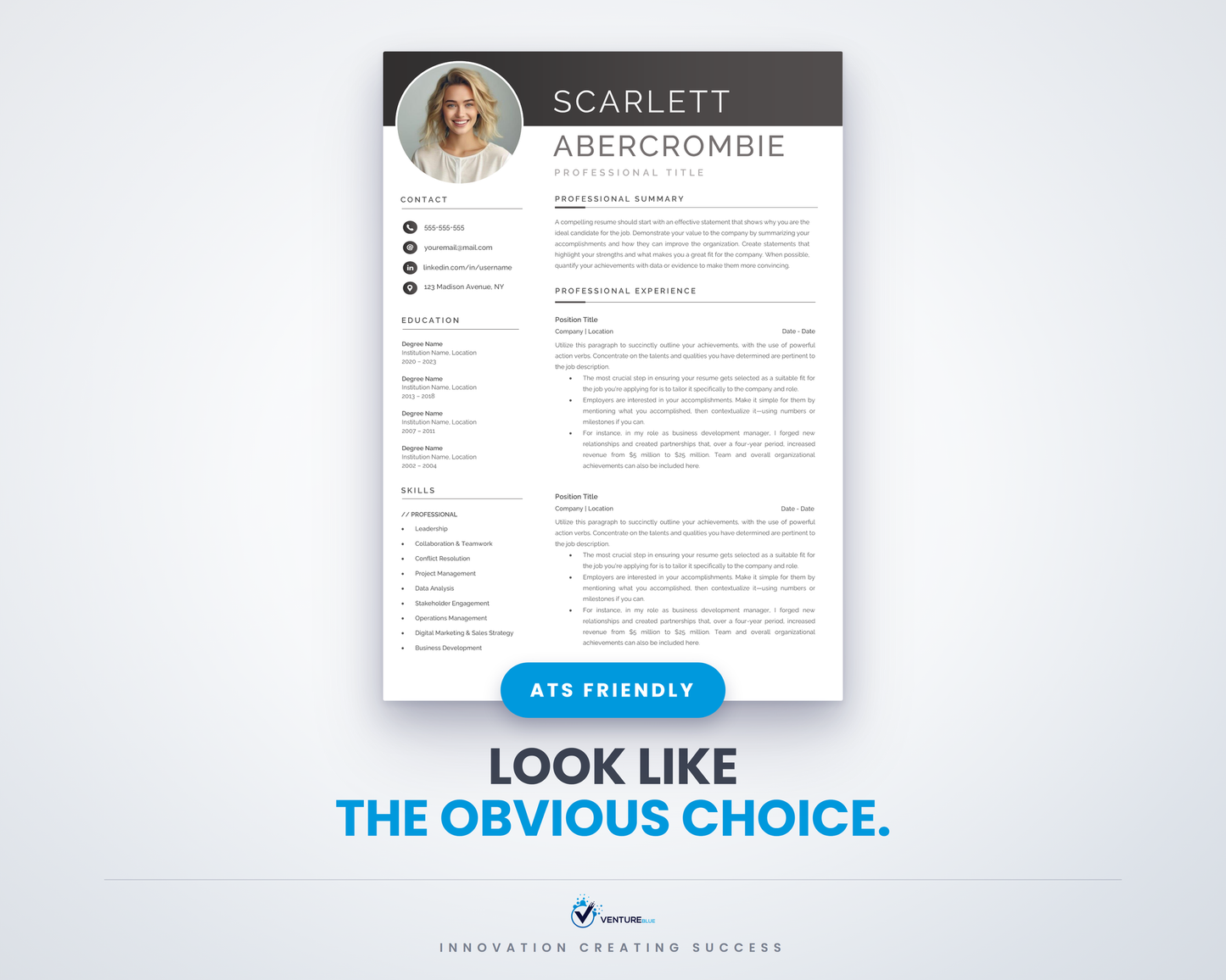 Scarlett Abercrombie CV template 01