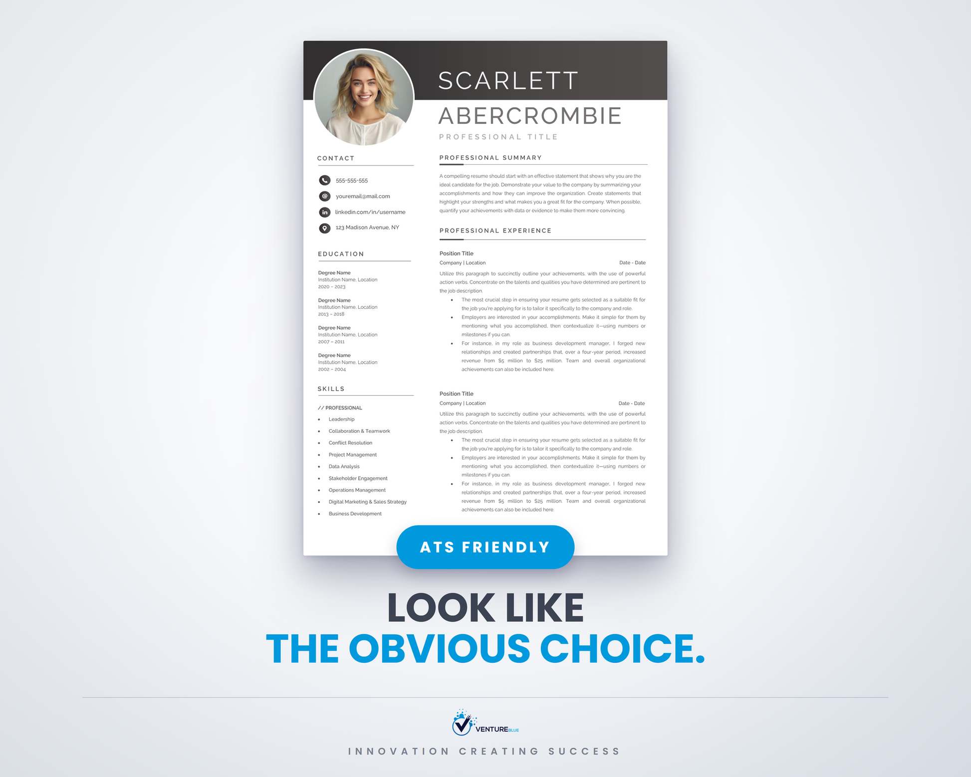 Scarlett Abercrombie CV template 01