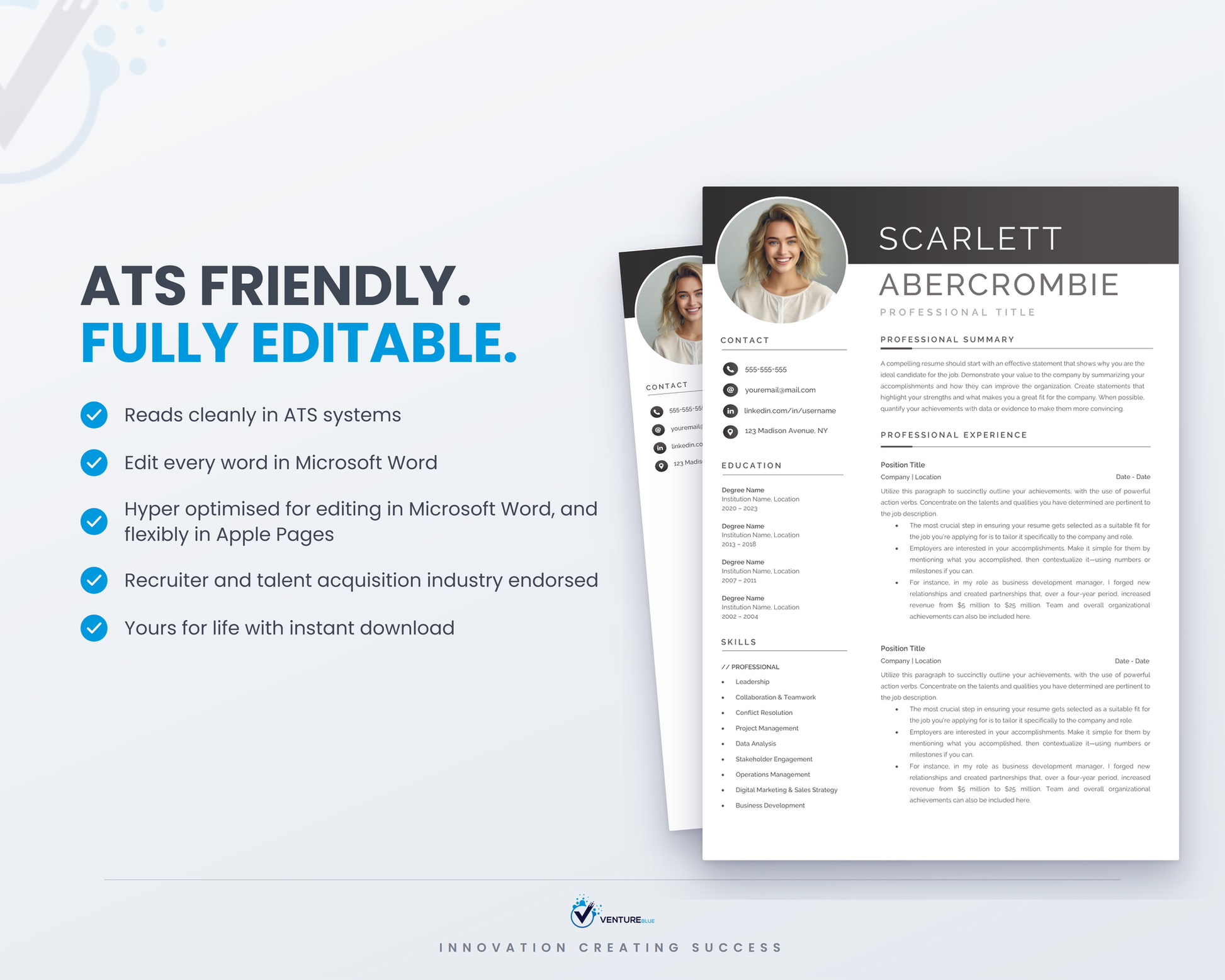 Scarlett Abercrombie CV template 08
