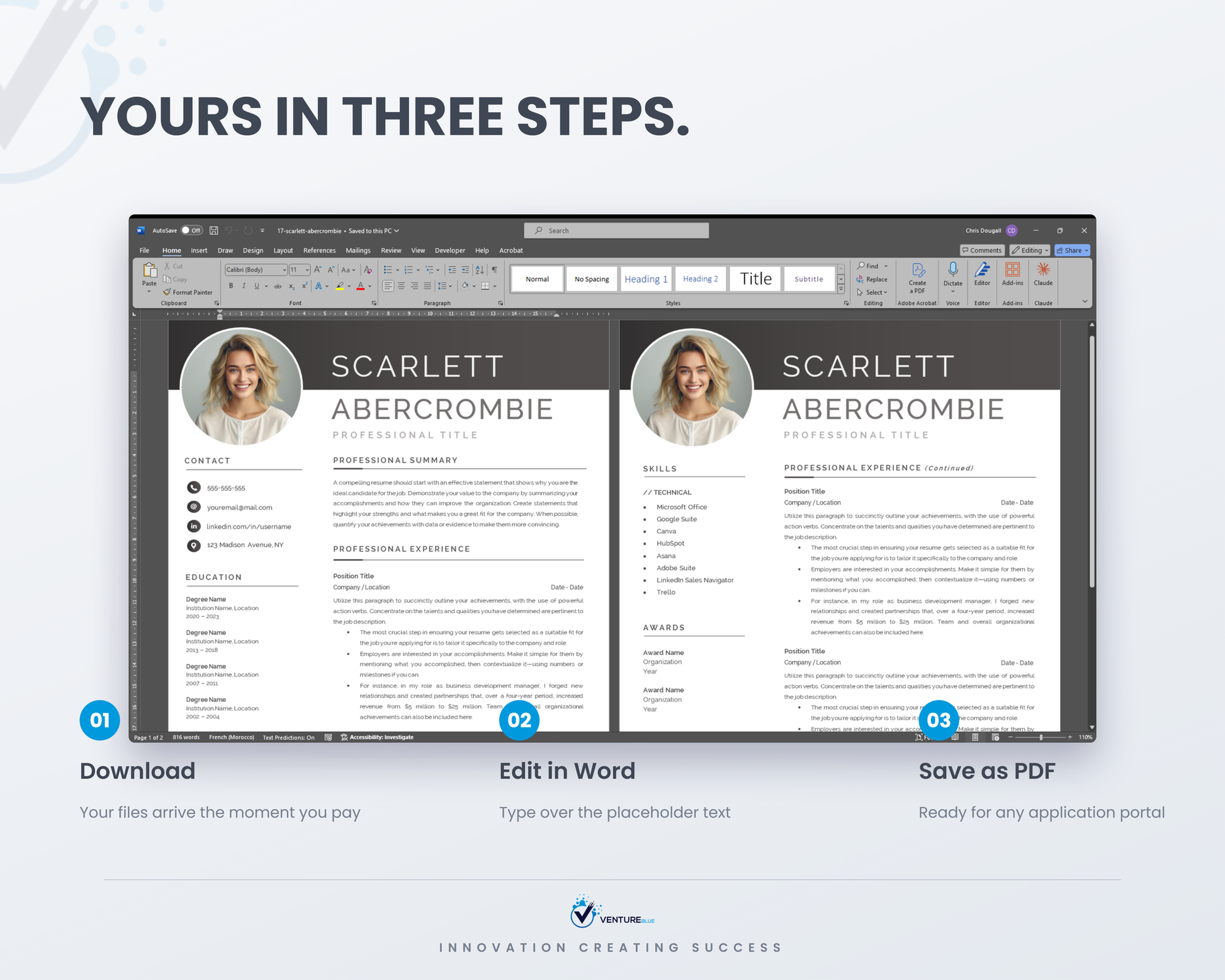 Scarlett Abercrombie CV template 11