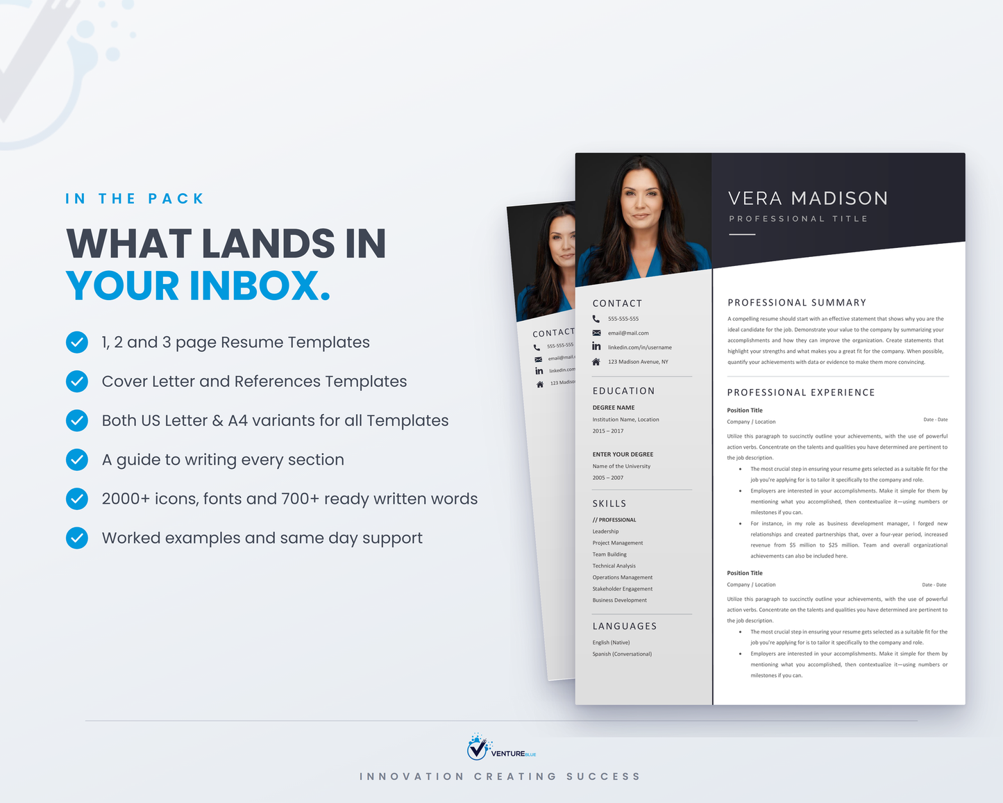 Vera Madison CV template 03