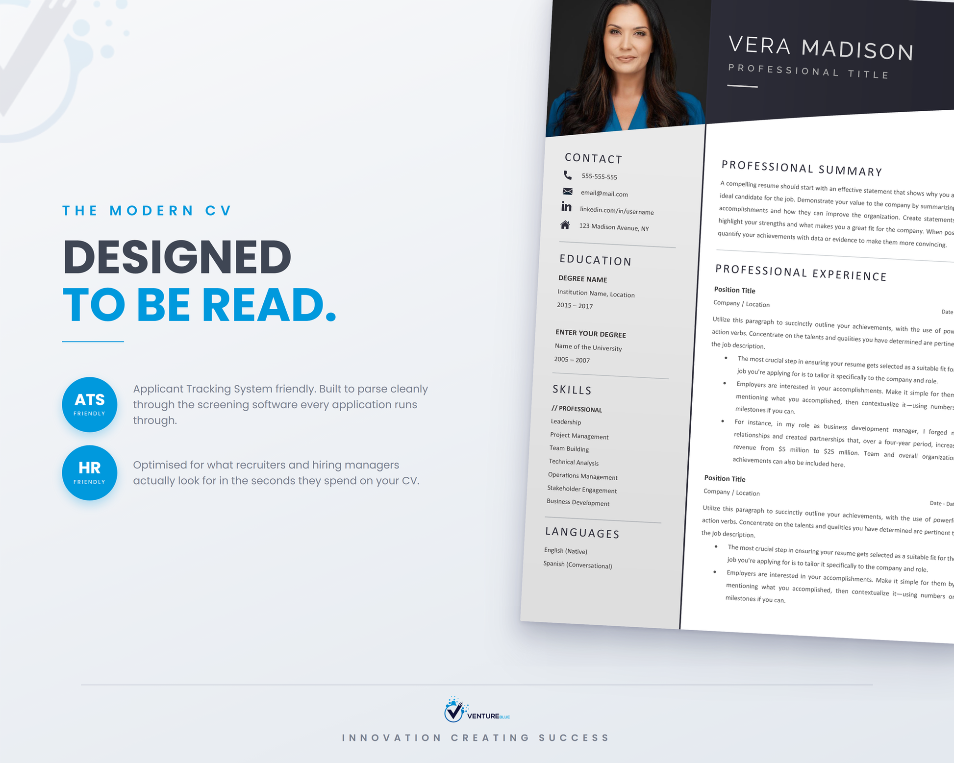 Vera Madison CV template 10
