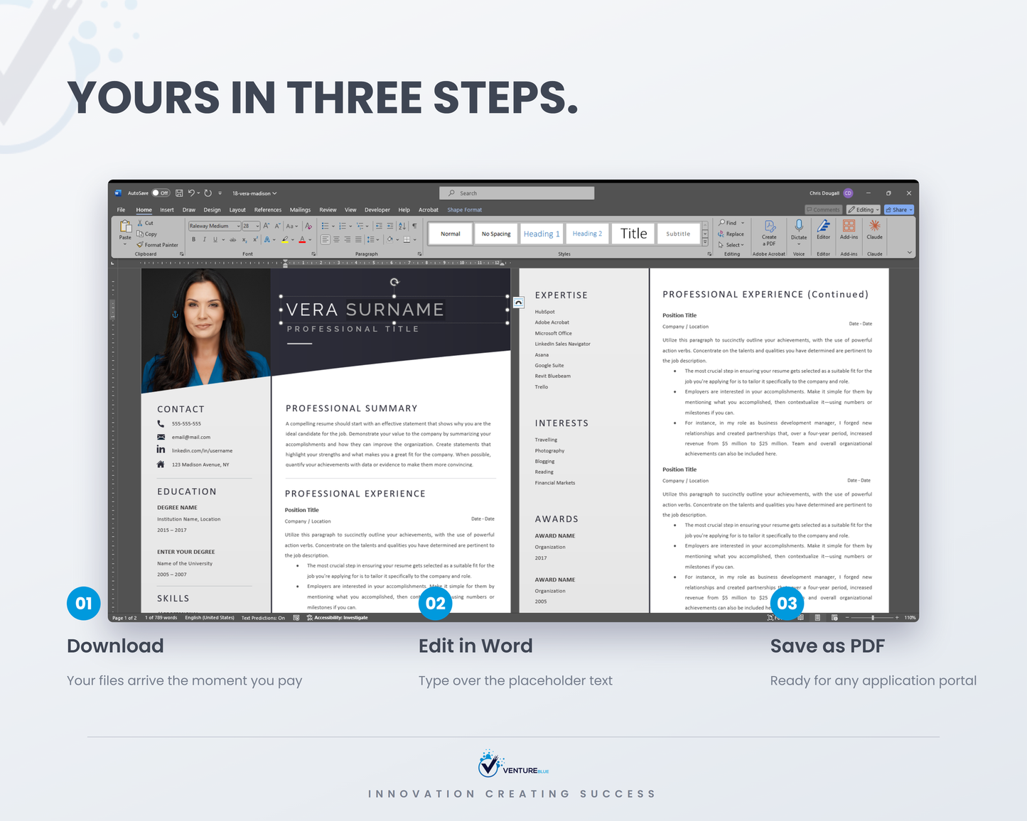 Vera Madison CV template 11