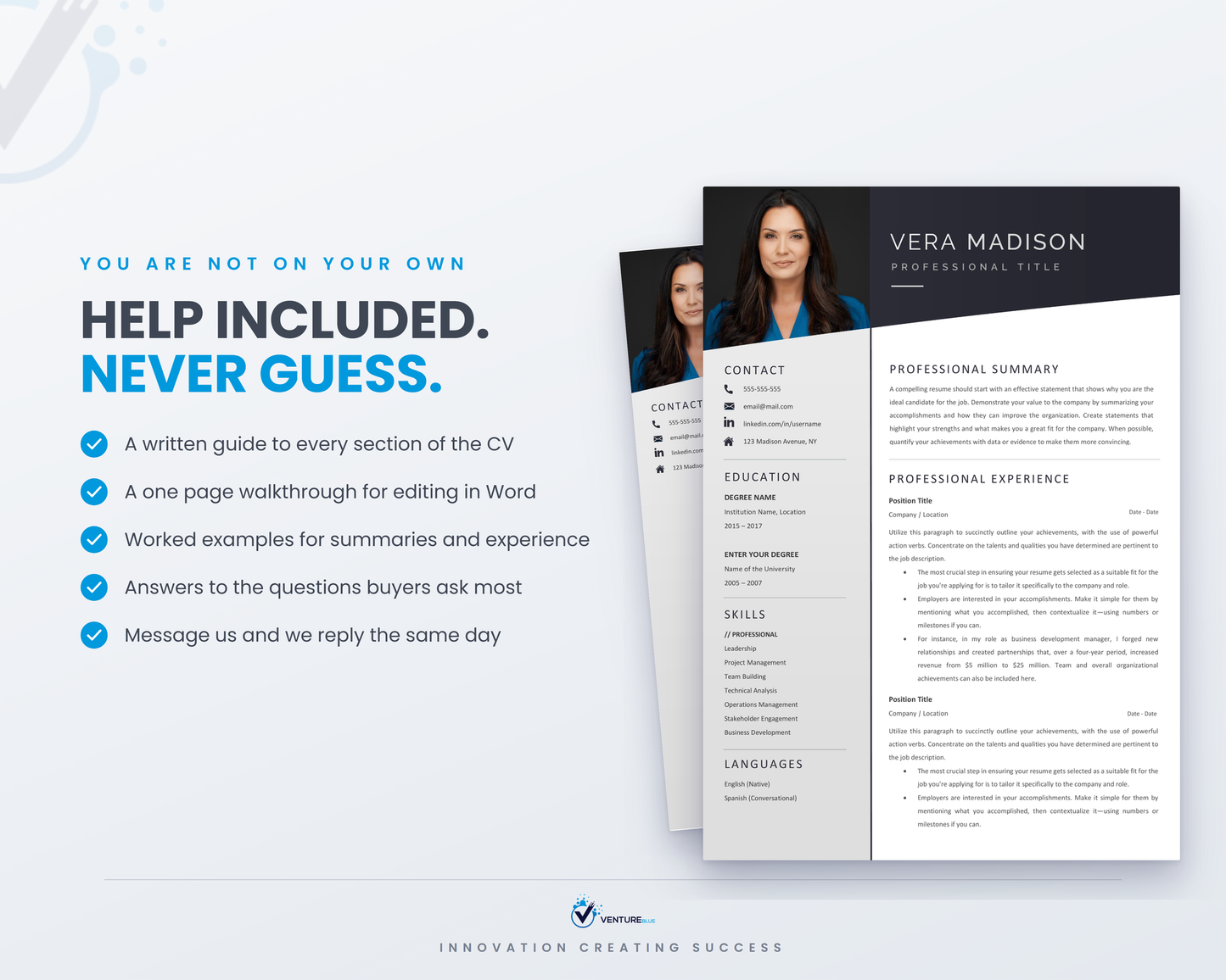 Vera Madison CV template 15