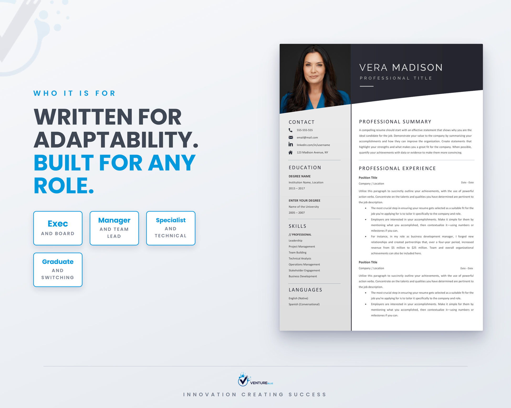 Vera Madison CV template 16