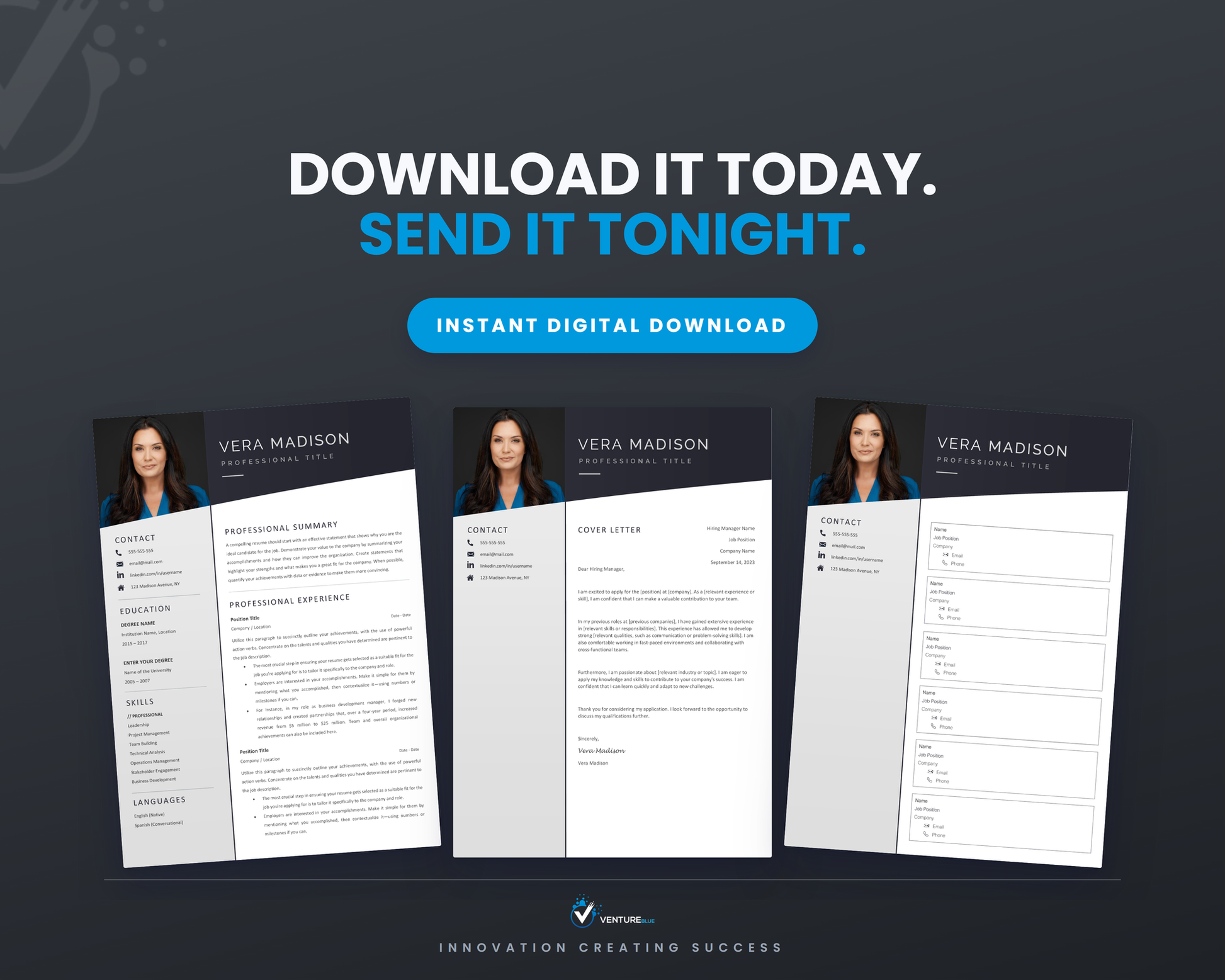 Vera Madison CV template 20