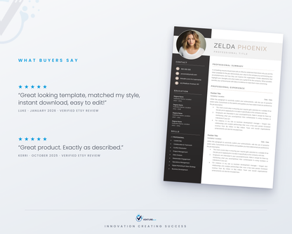 Zelda Phoenix CV template 05