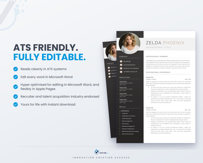 Zelda Phoenix CV template 08