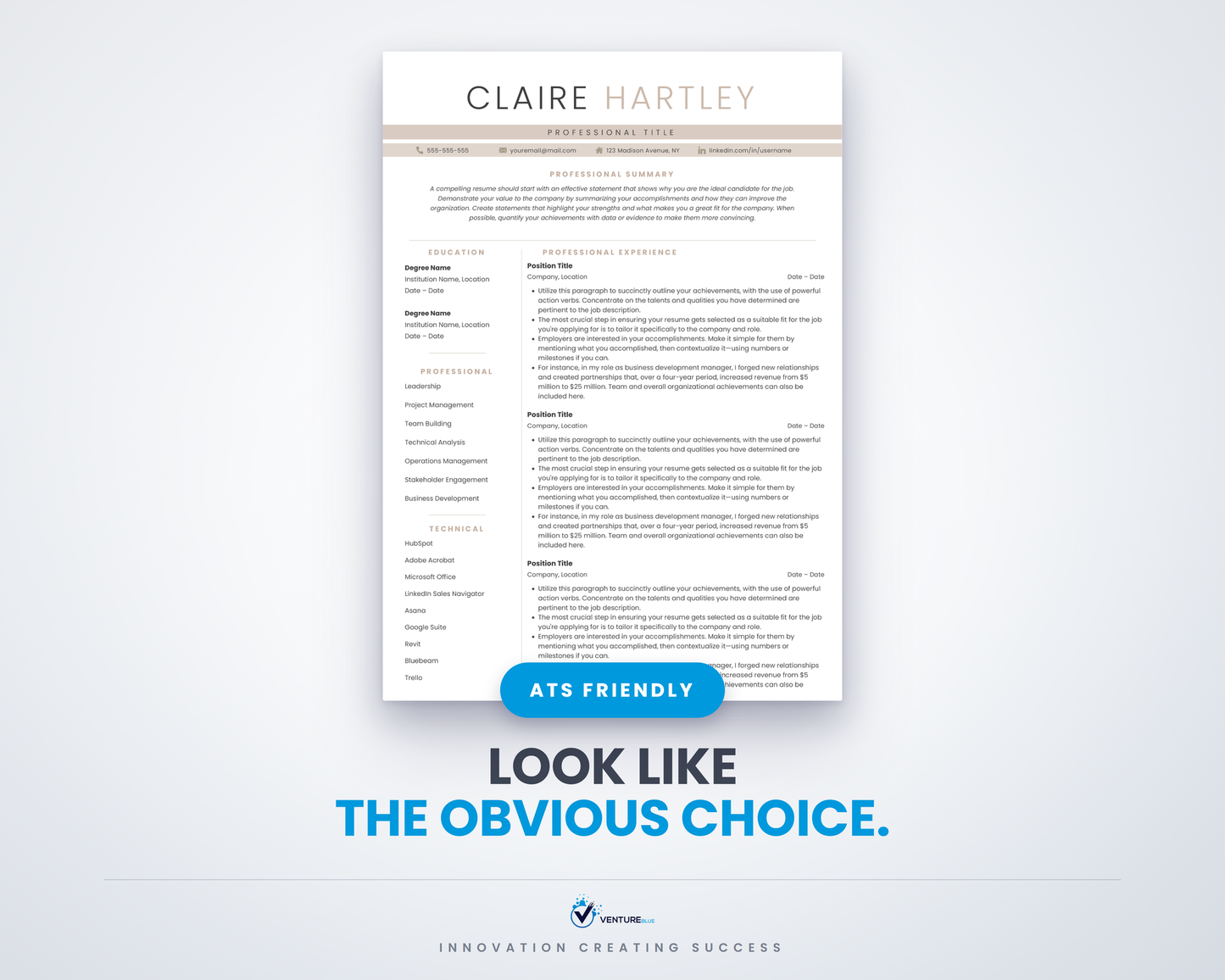 Claire Hartley CV template 01