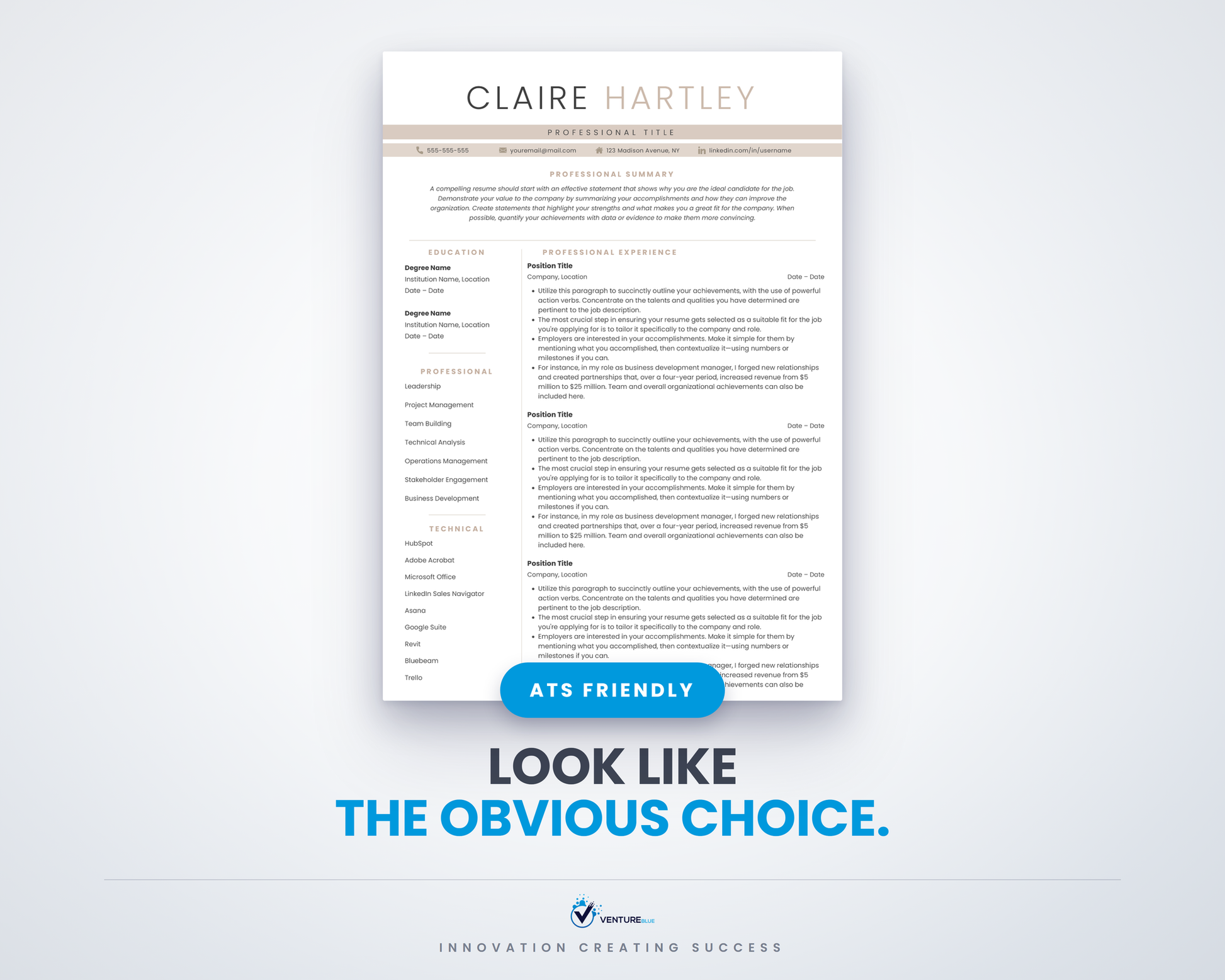 Claire Hartley CV template 01