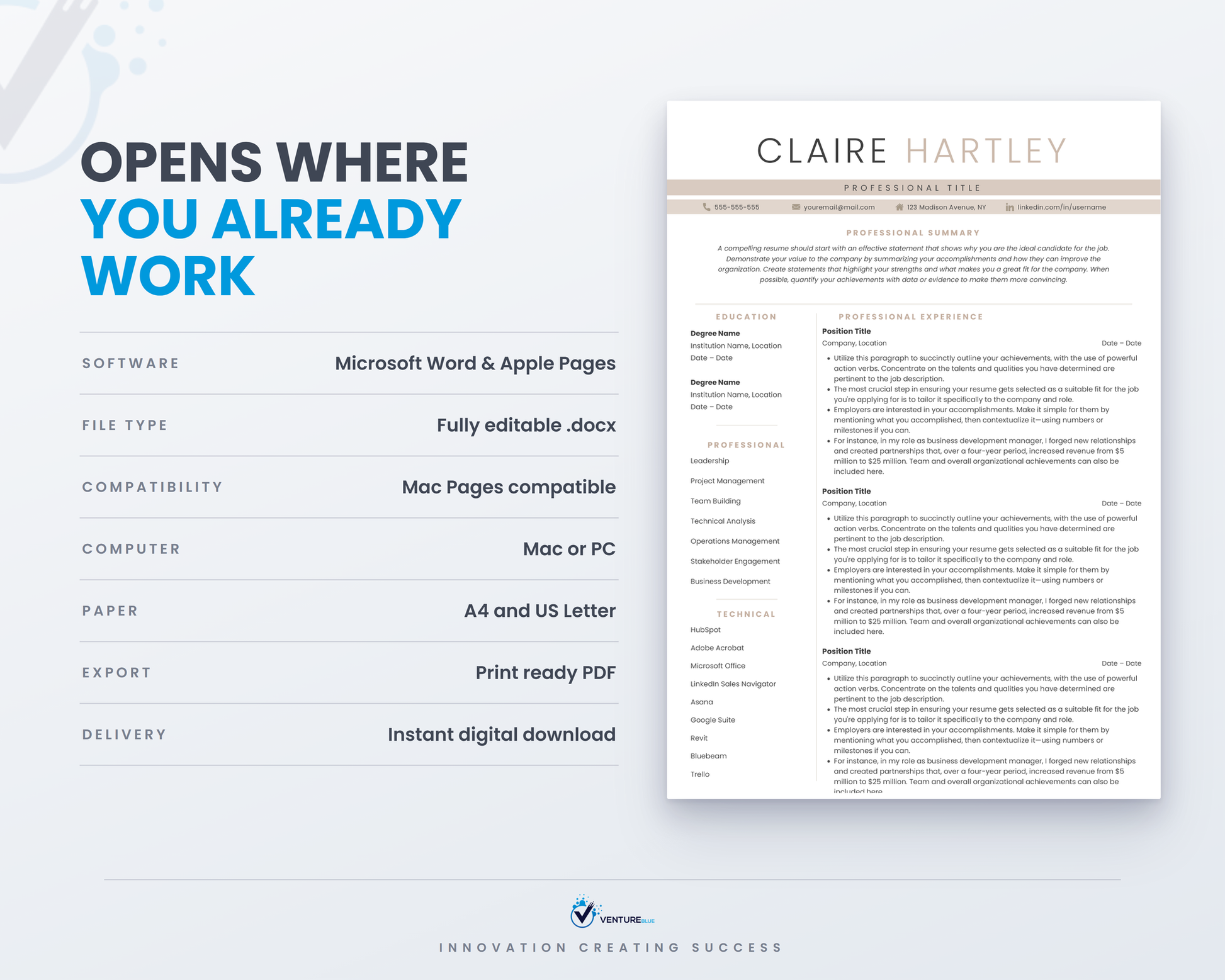 Claire Hartley CV template 12