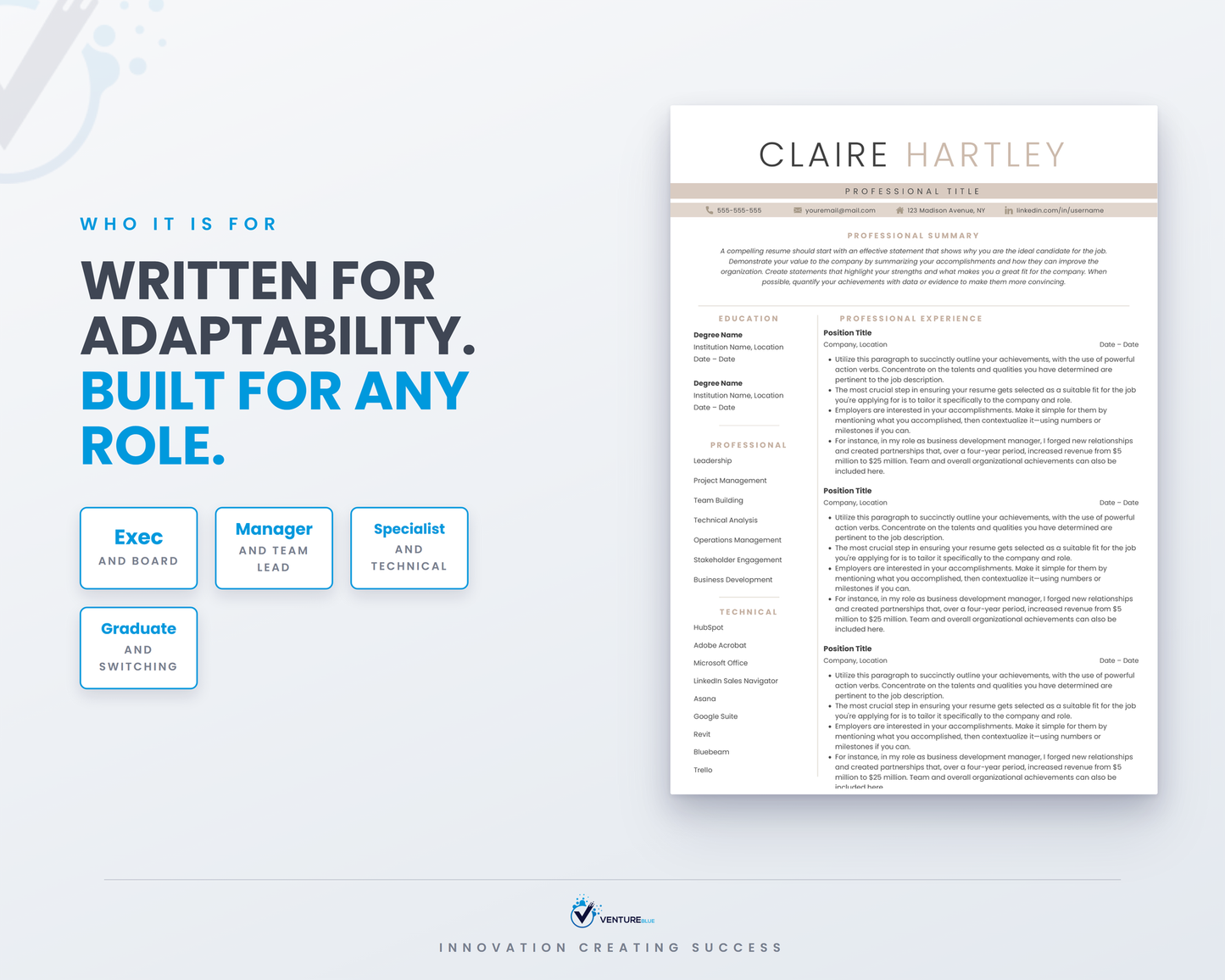 Claire Hartley CV template 16