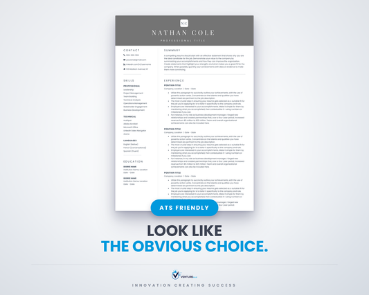 Nathan Cole CV template 01