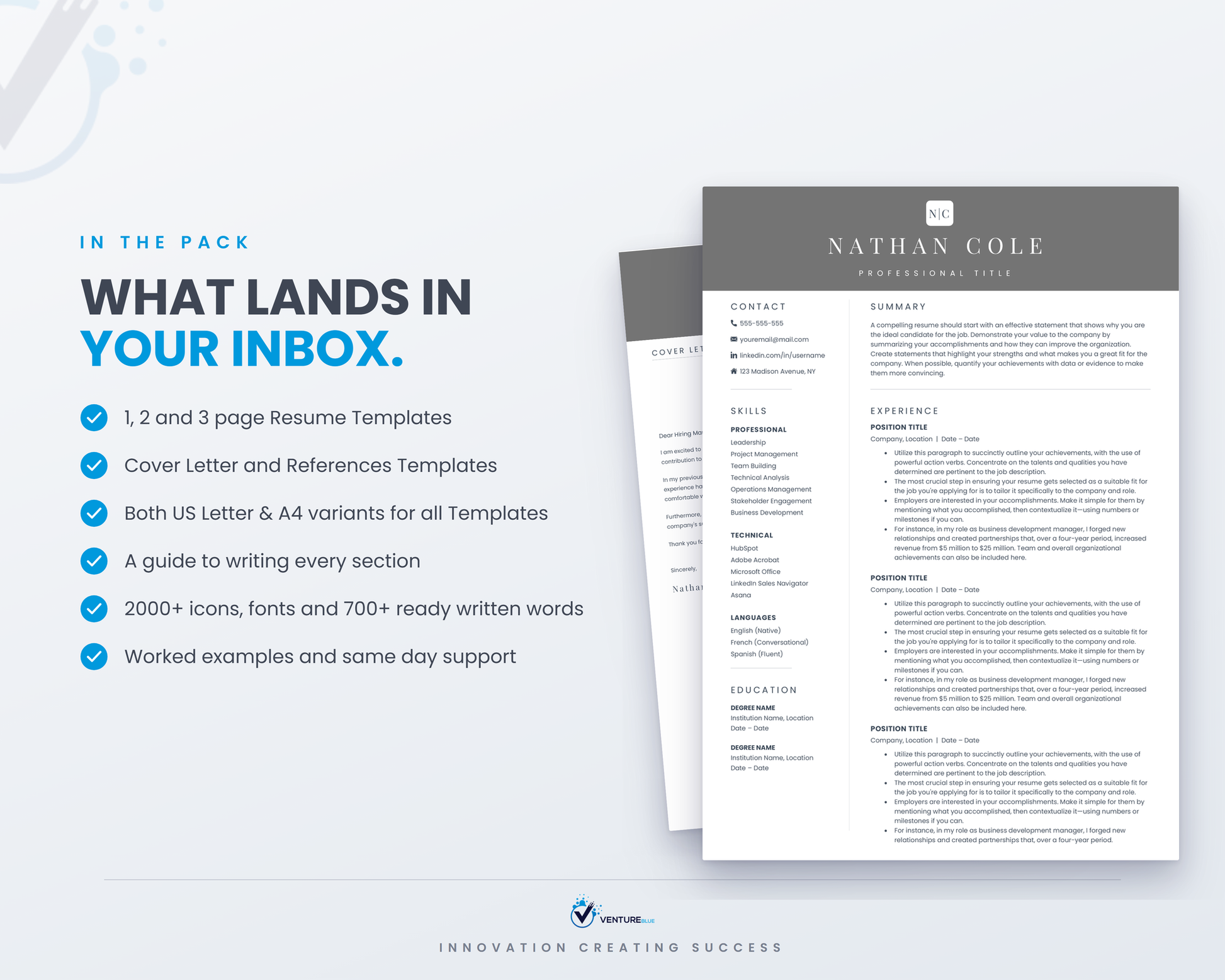 Nathan Cole CV template 03