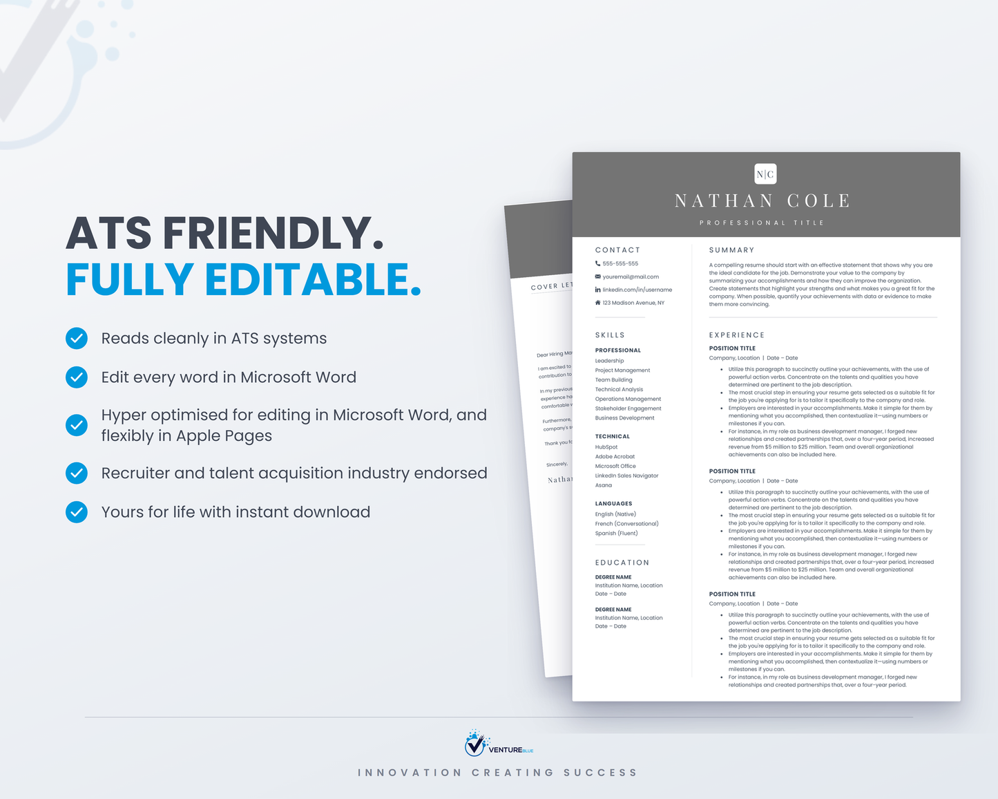 Nathan Cole CV template 08