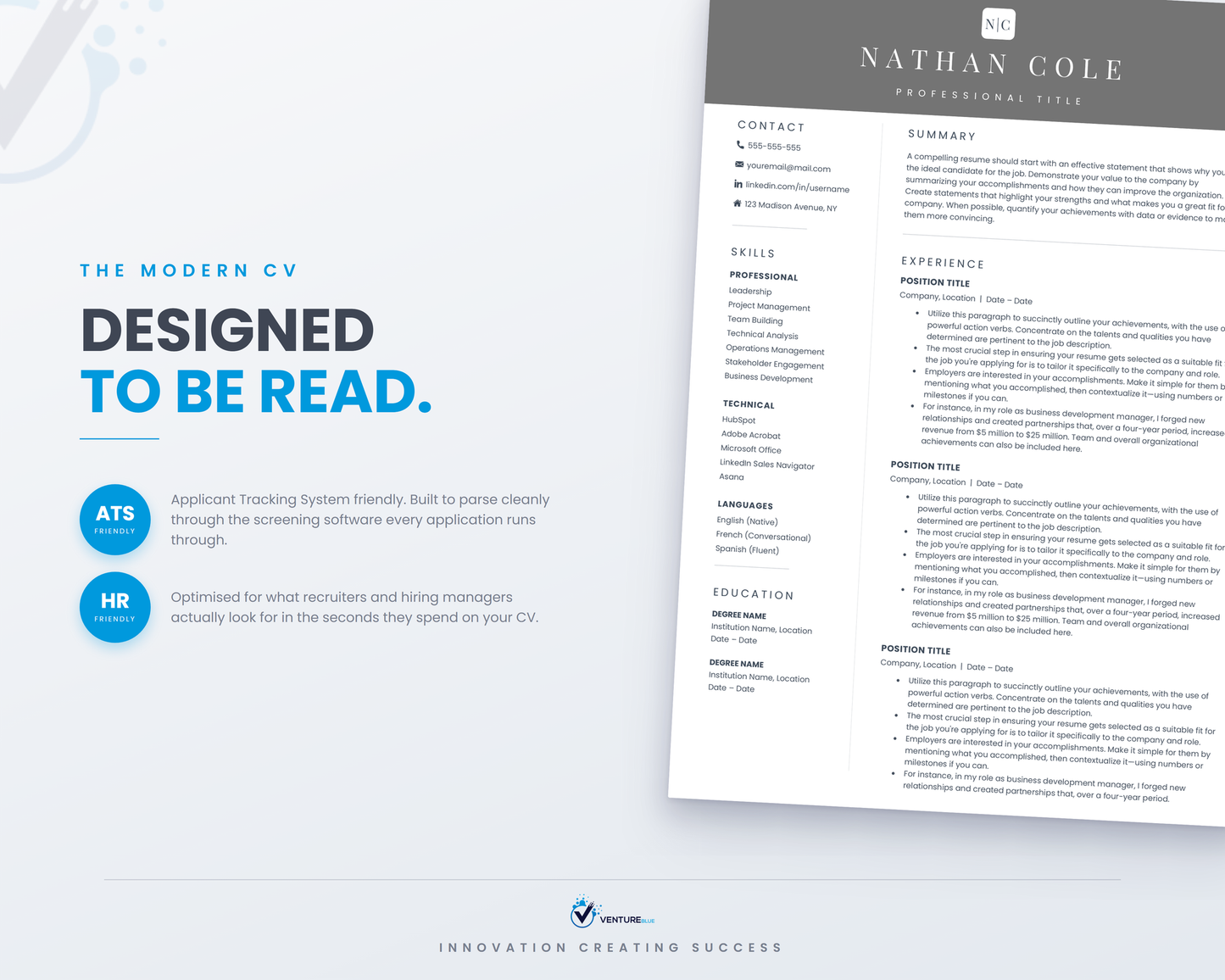 Nathan Cole CV template 10