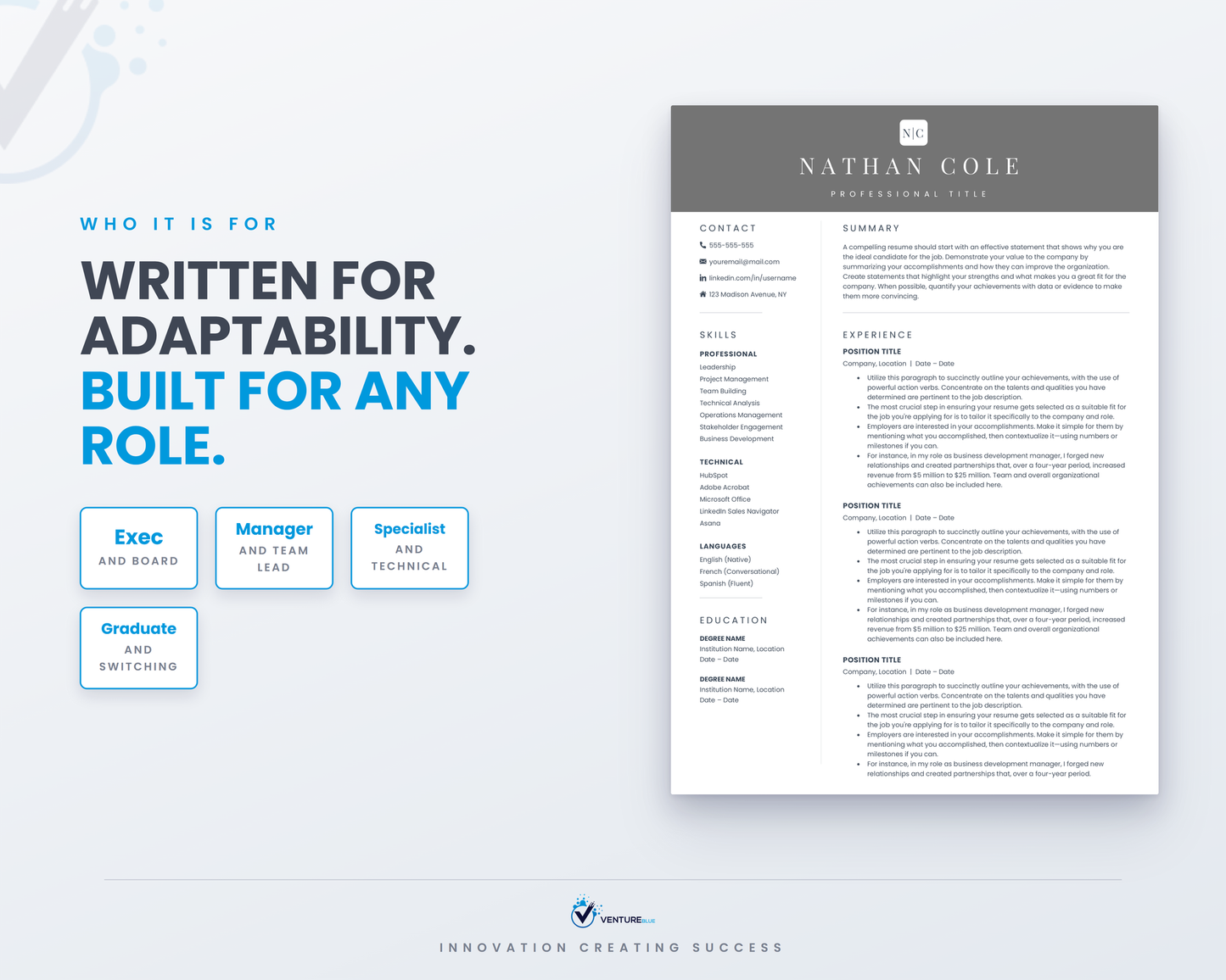 Nathan Cole CV template 16