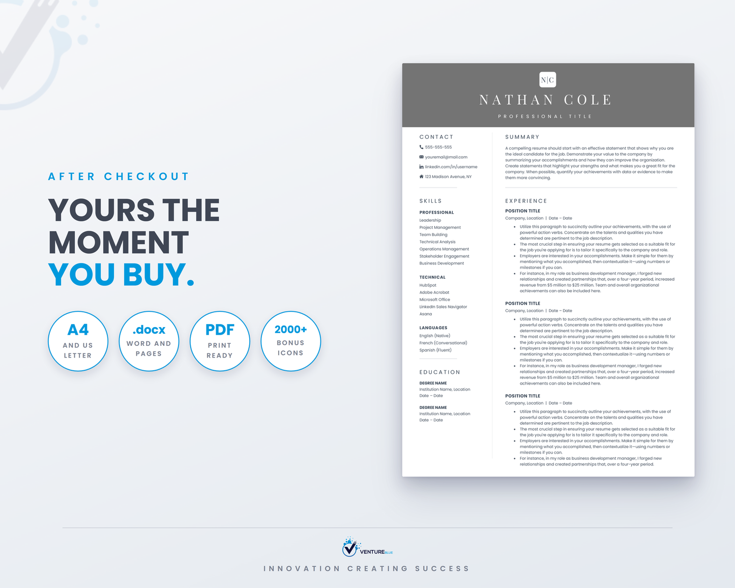 Nathan Cole CV template 19