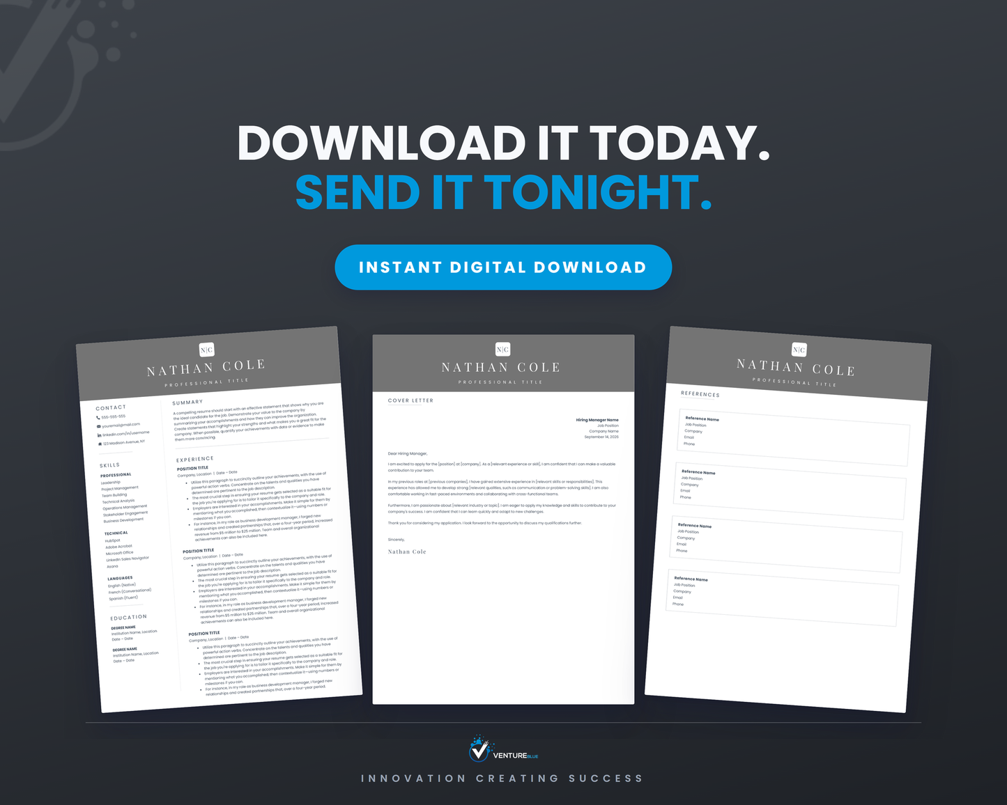Nathan Cole CV template 20
