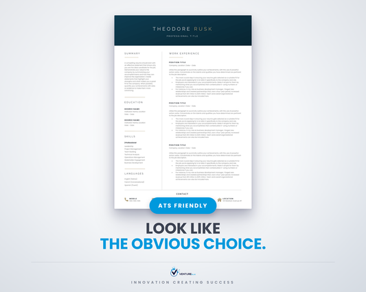 Theodore Rusk CV template 01