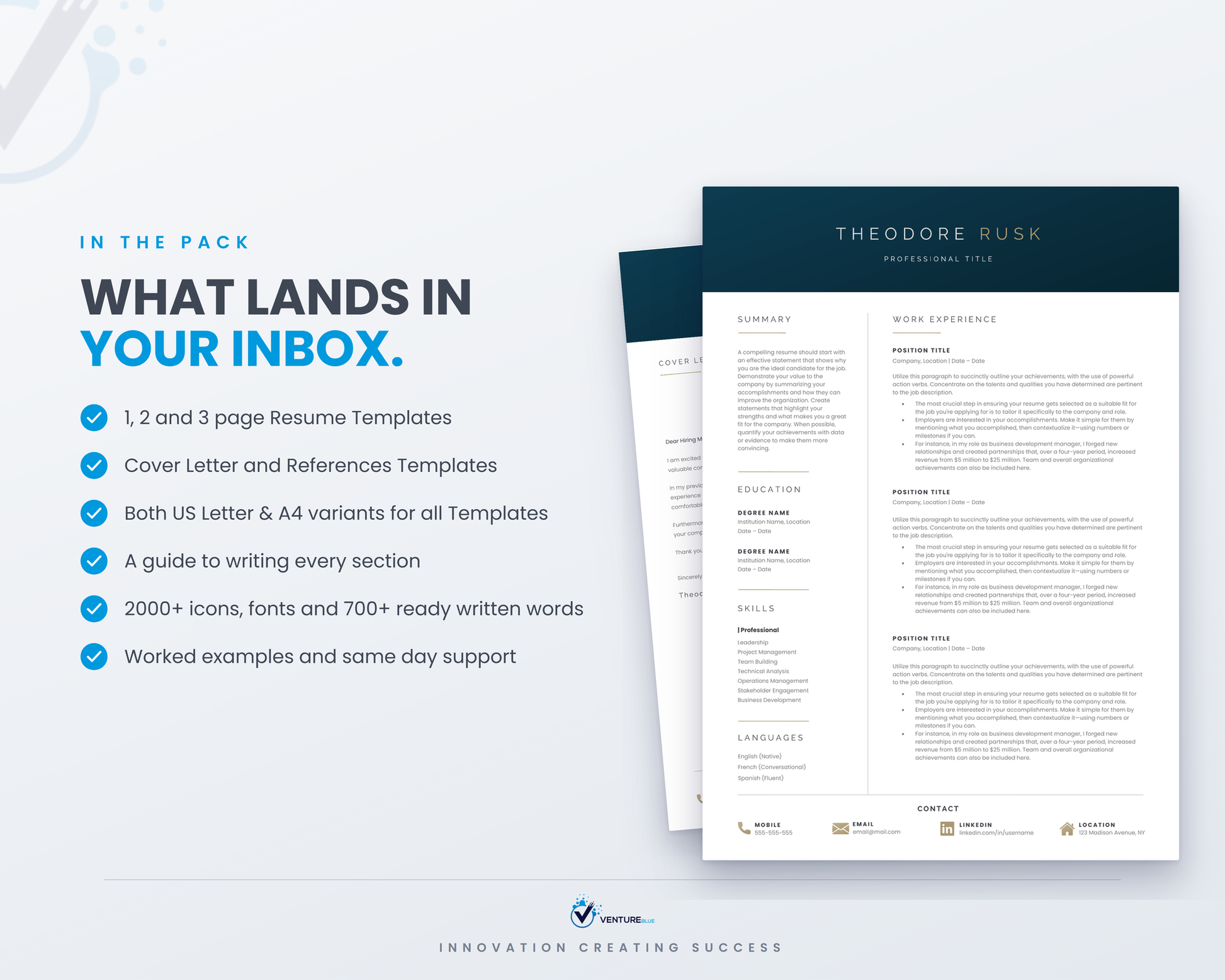 Theodore Rusk CV template 03