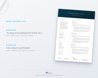 Theodore Rusk CV template 05