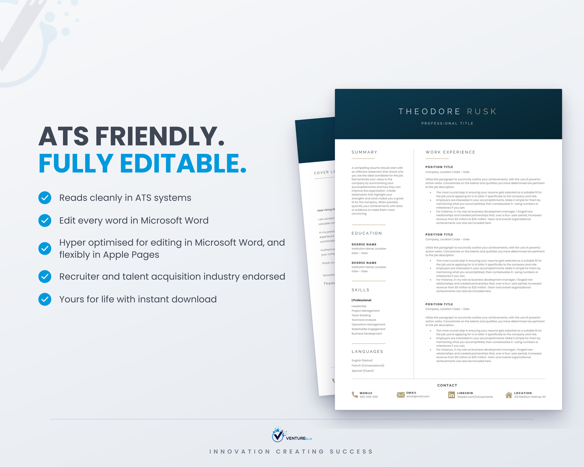 Theodore Rusk CV template 08