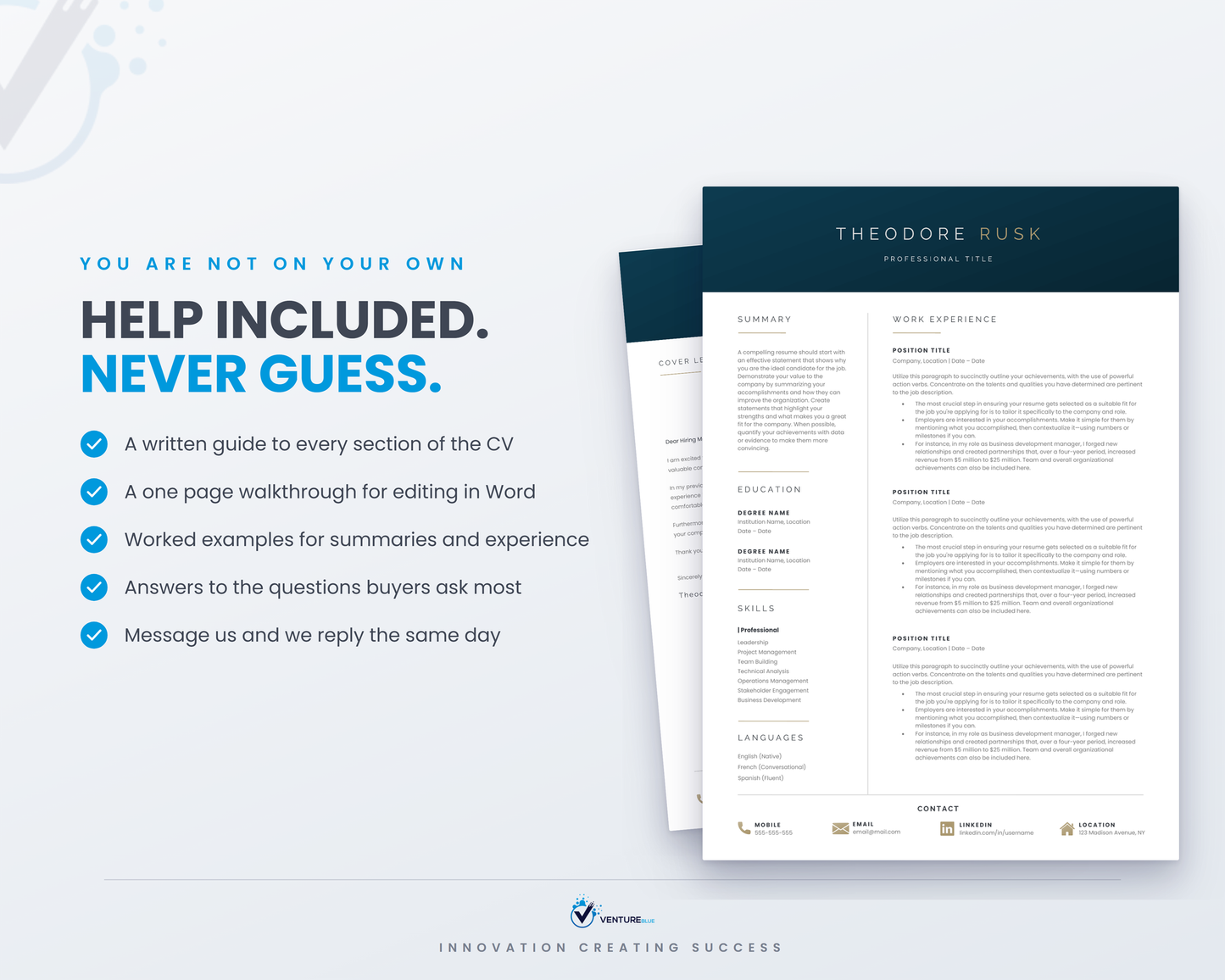 Theodore Rusk CV template 15