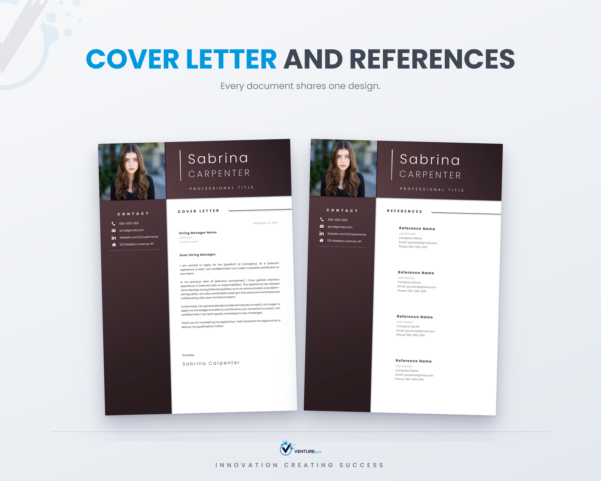 Sabrina Carpenter CV template 07