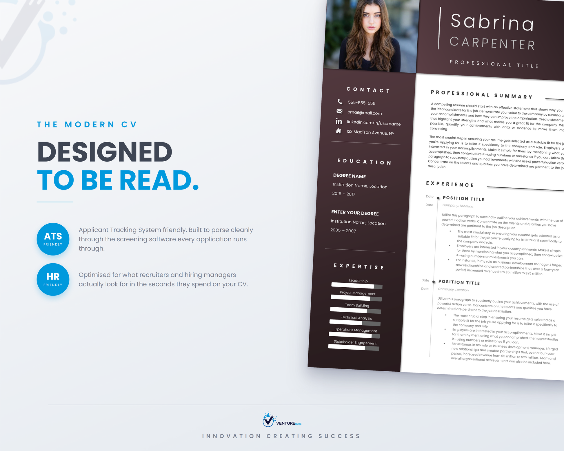 Sabrina Carpenter CV template 10