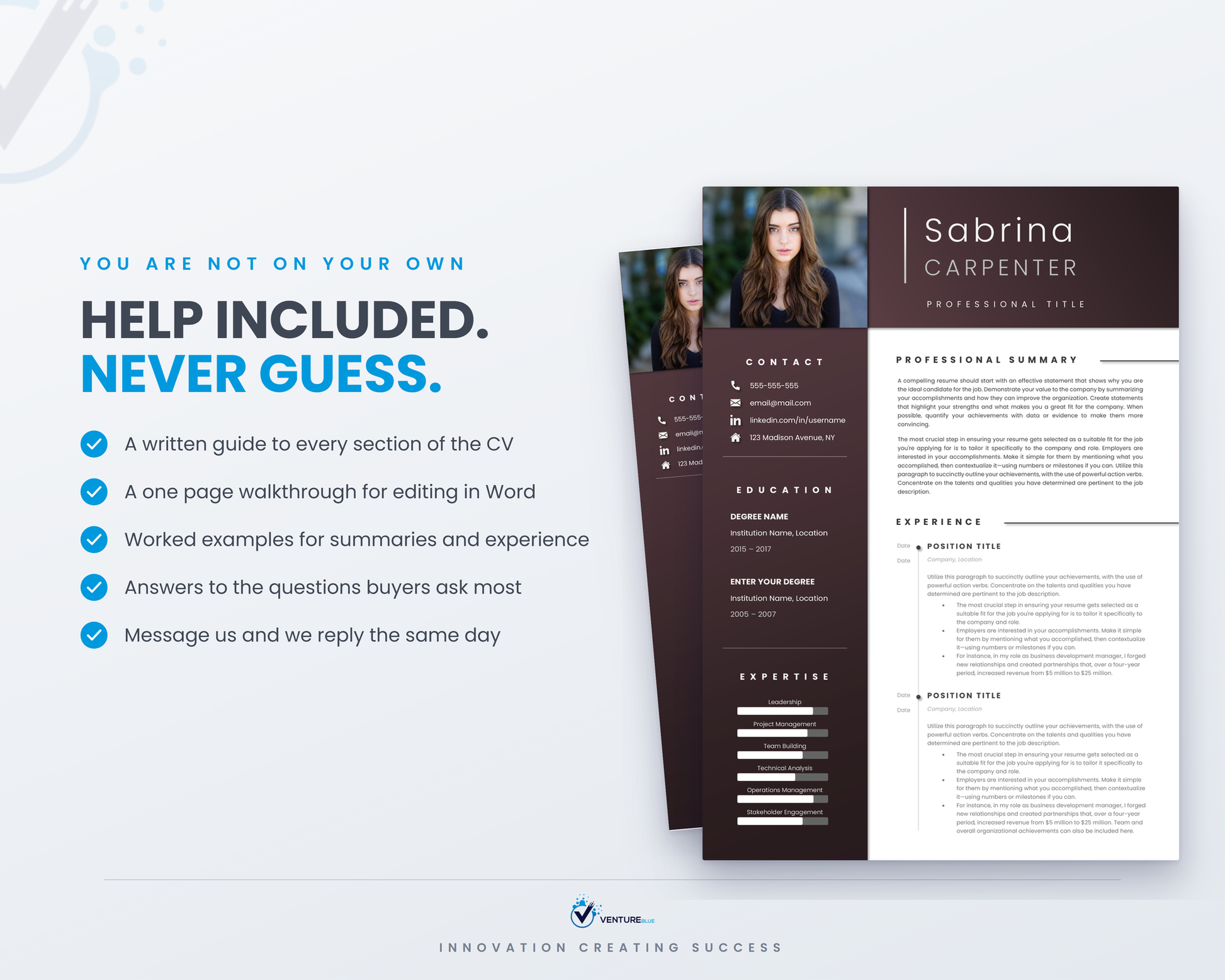 Sabrina Carpenter CV template 15