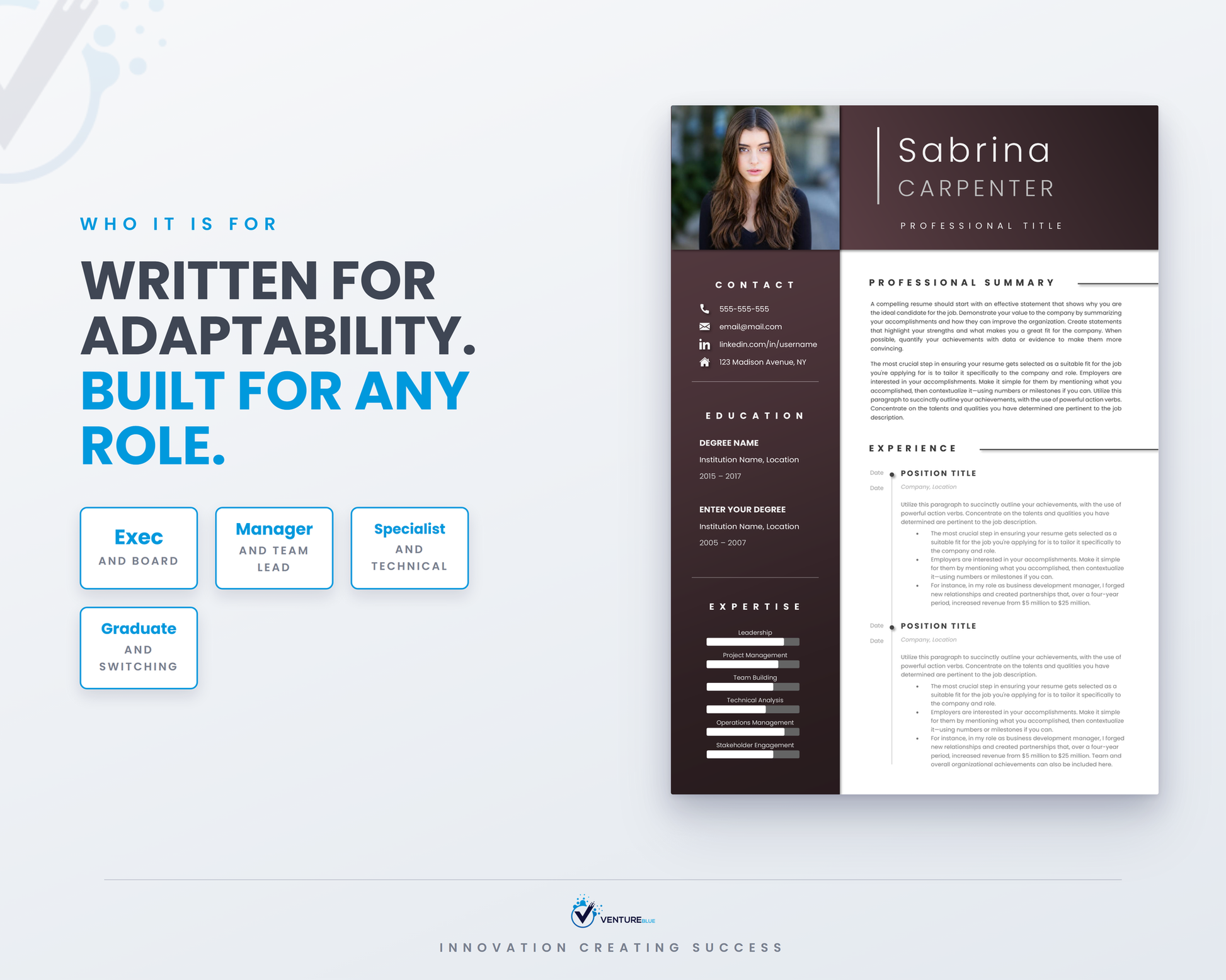Sabrina Carpenter CV template 16