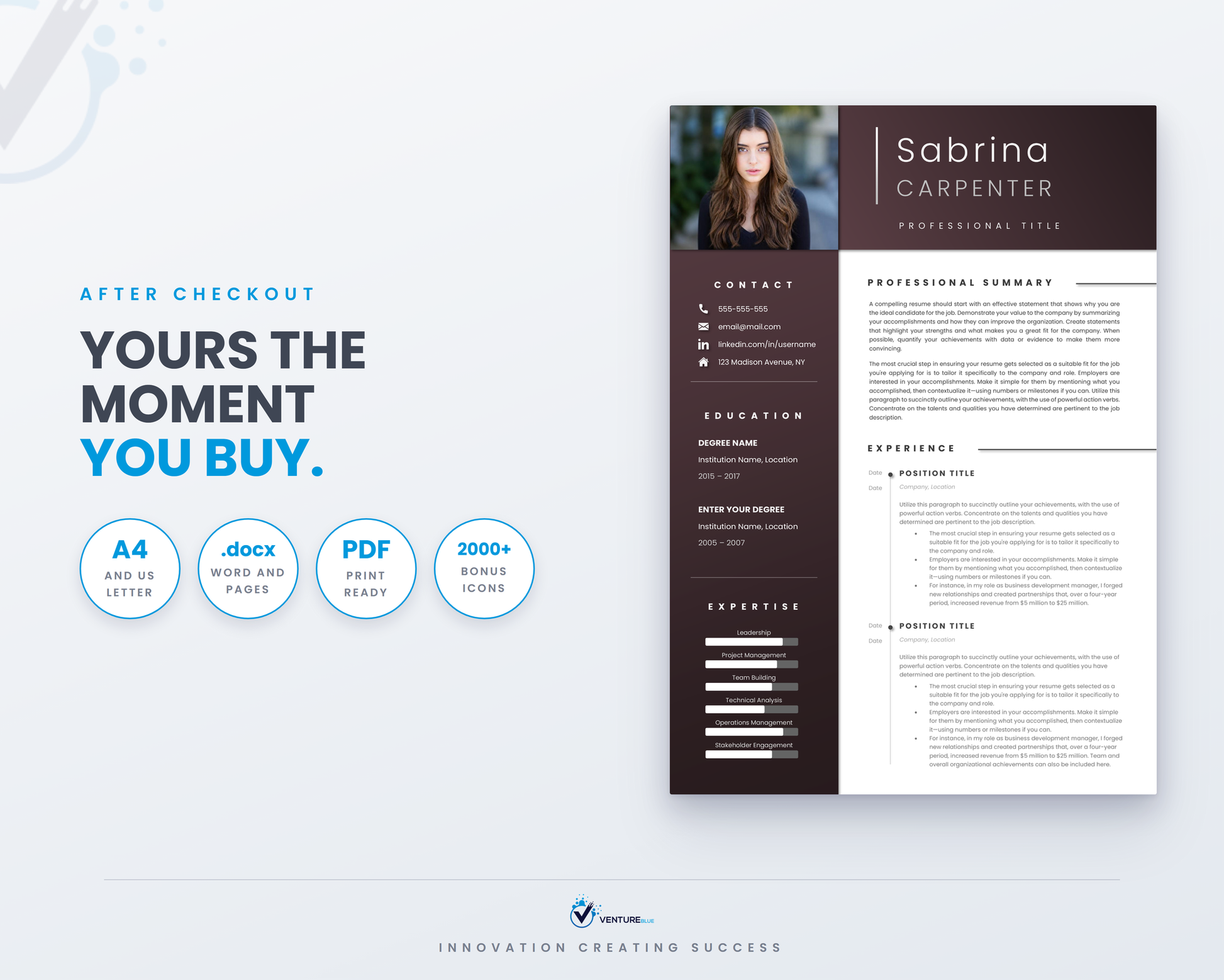 Sabrina Carpenter CV template 19