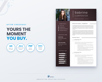 Sabrina Carpenter CV template 19