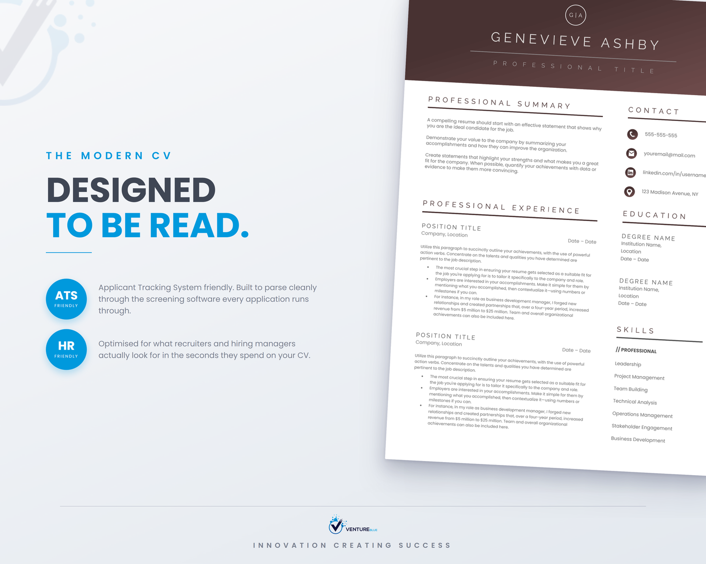 Genevieve Ashby CV template 10