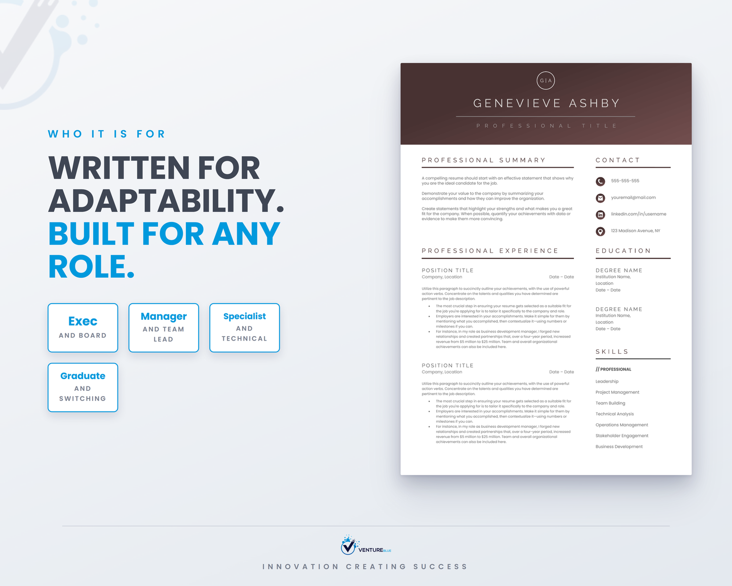 Genevieve Ashby CV template 16