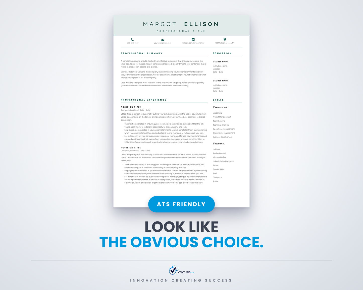 Margot Ellison CV template 01