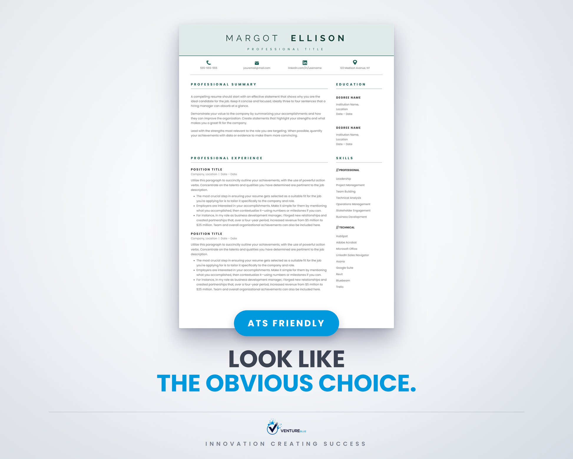 Margot Ellison CV template 01