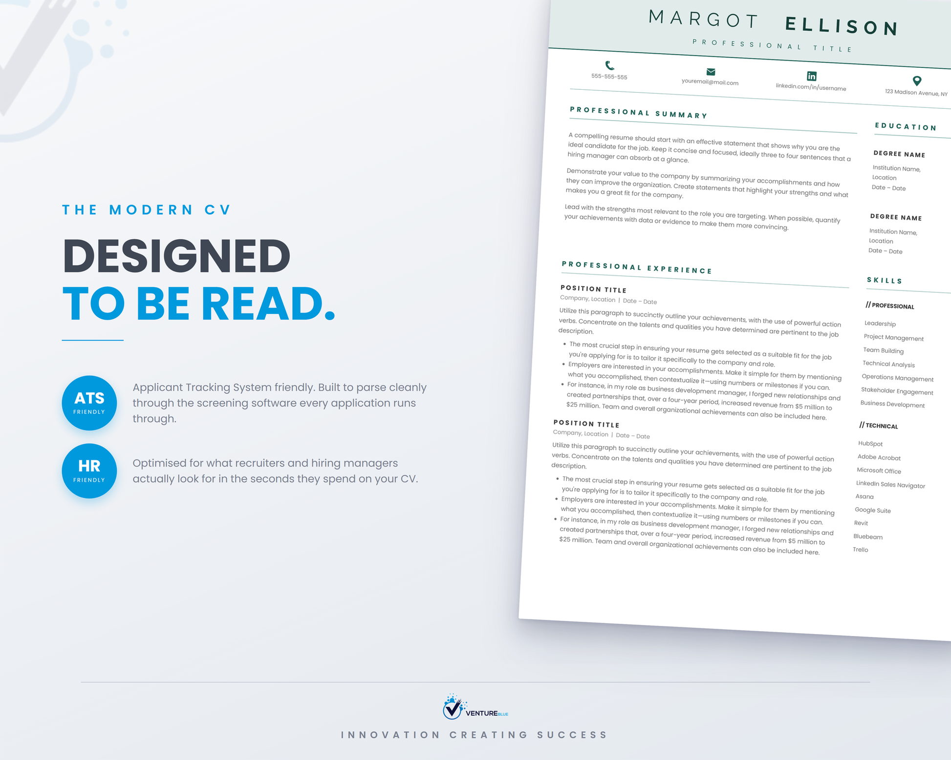Margot Ellison CV template 10