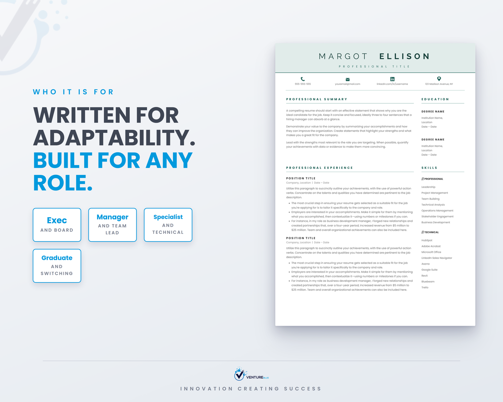 Margot Ellison CV template 16