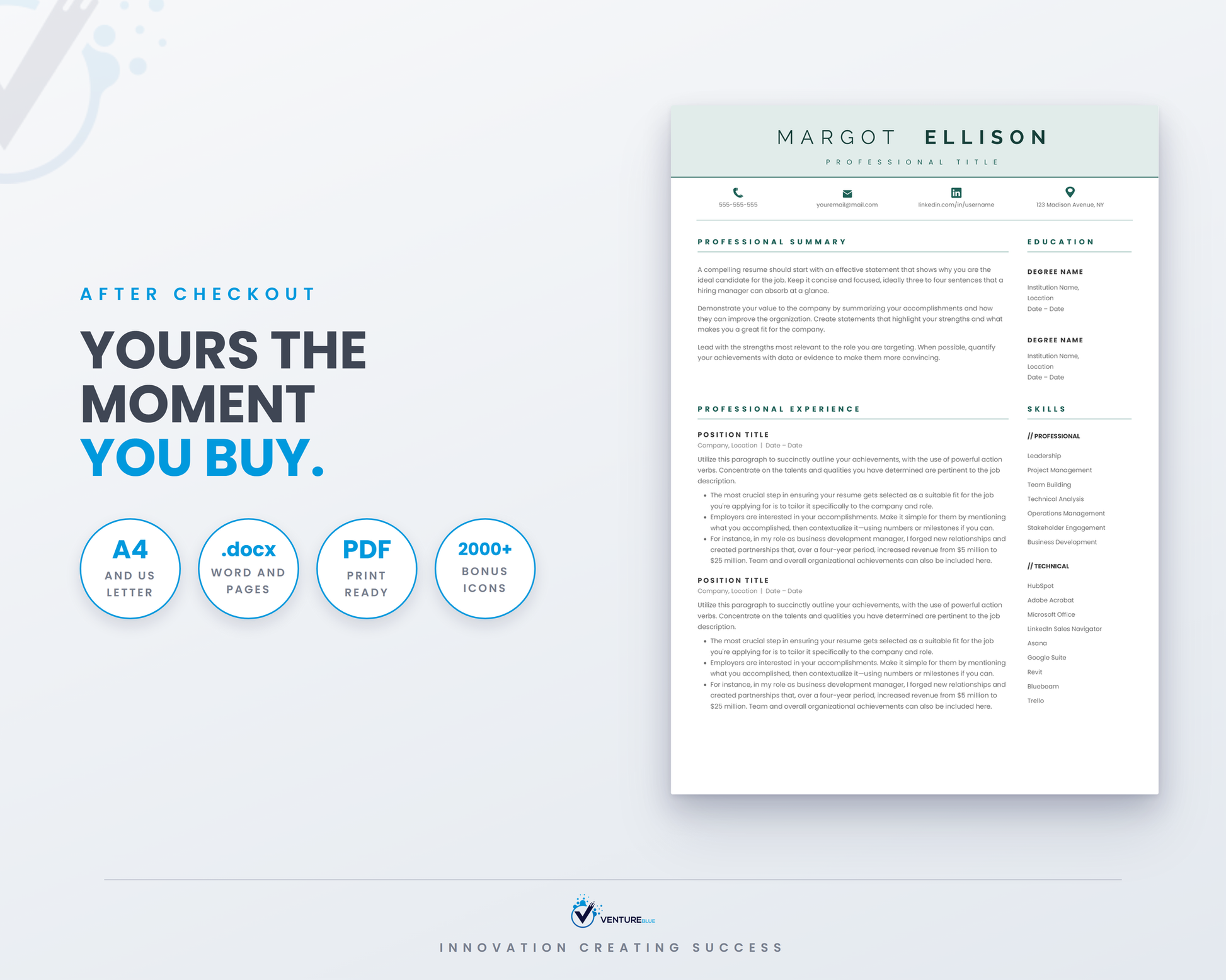 Margot Ellison CV template 19
