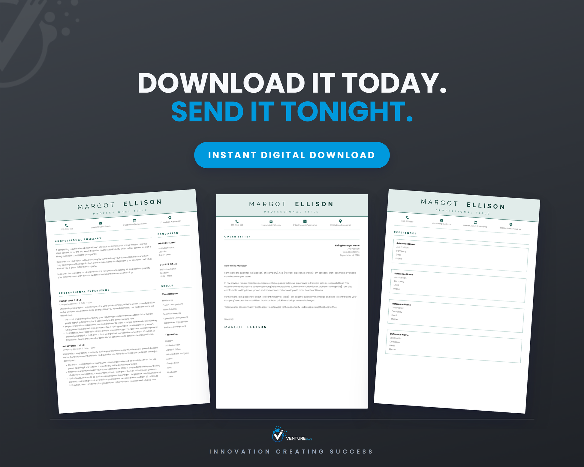 Margot Ellison CV template 20
