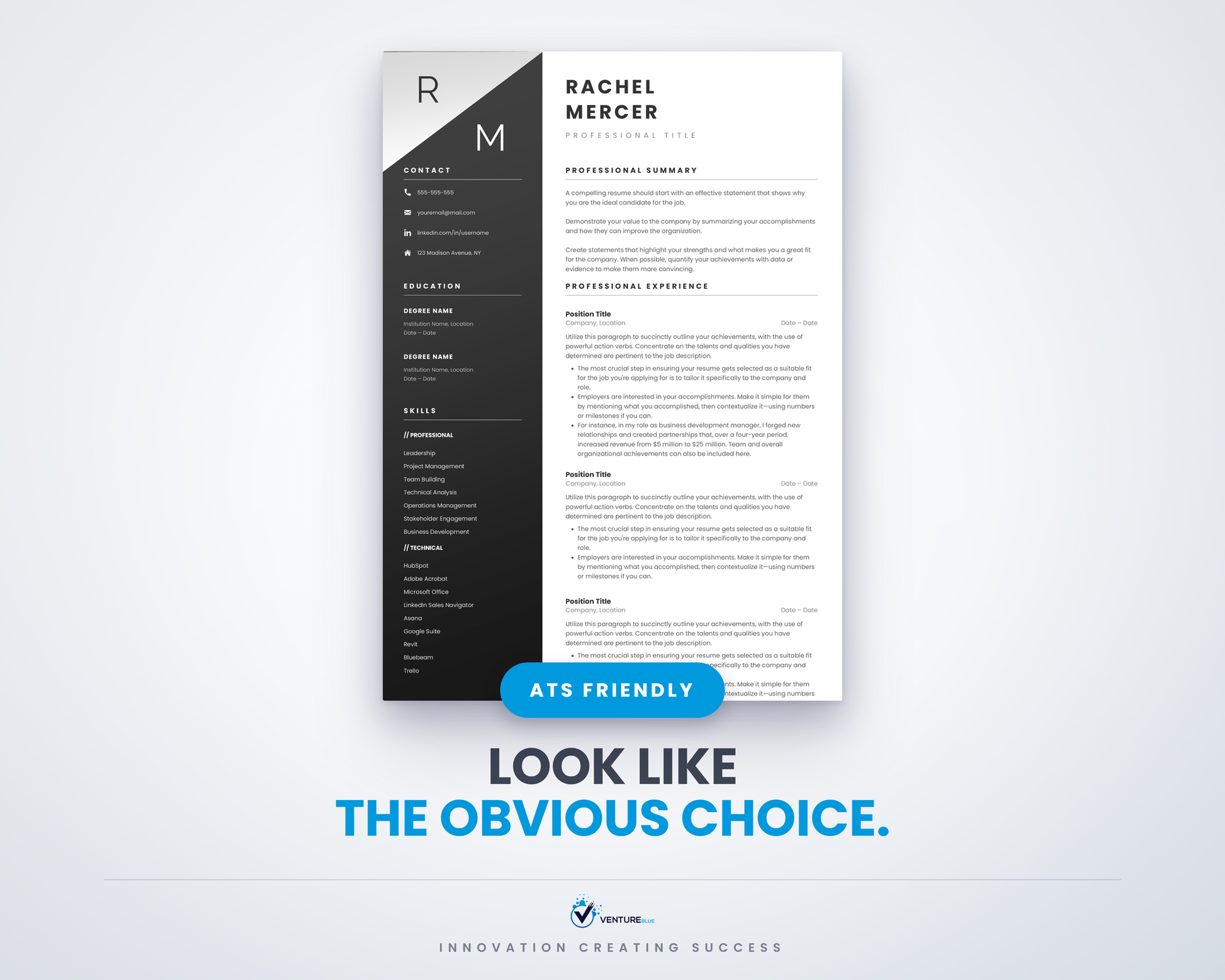 Rachel Mercer CV template 01