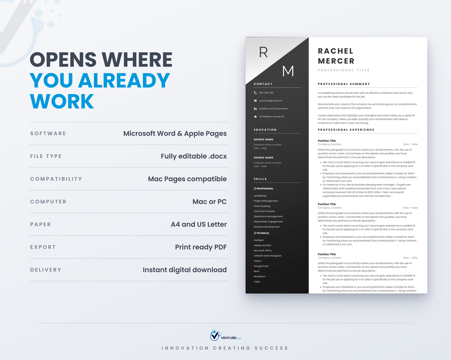Rachel Mercer CV template 12