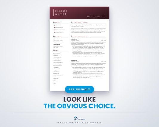 Elliot Hayes CV template 01