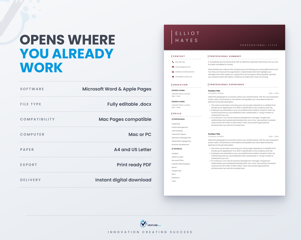 Elliot Hayes CV template 12