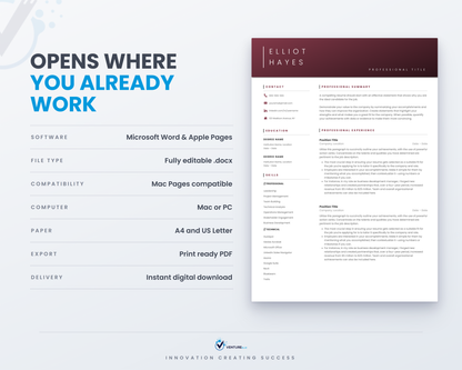 Elliot Hayes CV template 12