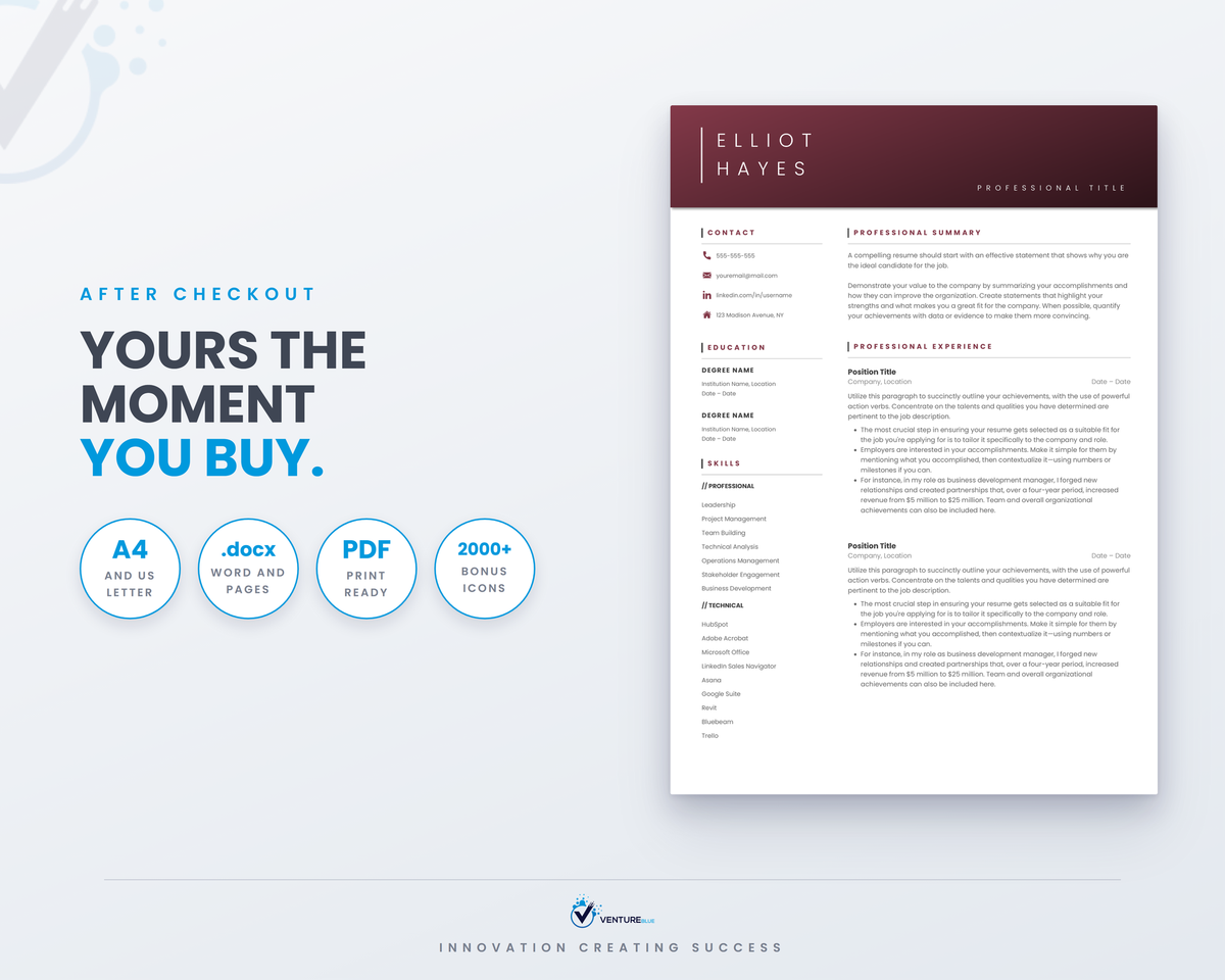 Elliot Hayes CV template 19